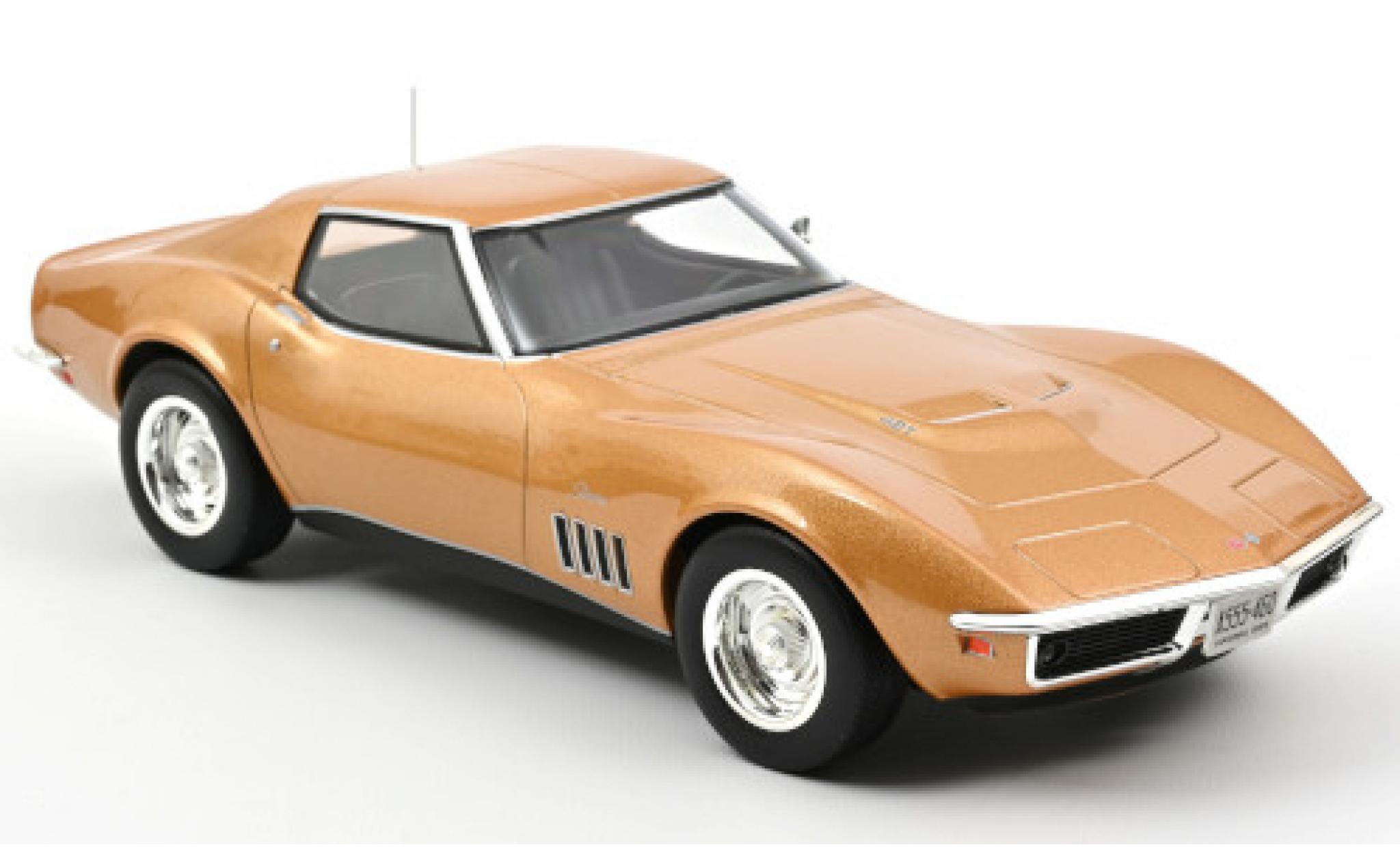 Chevrolet Corvette 1/18 Norev (C3) Coupe gold 1969 modellino in miniatura