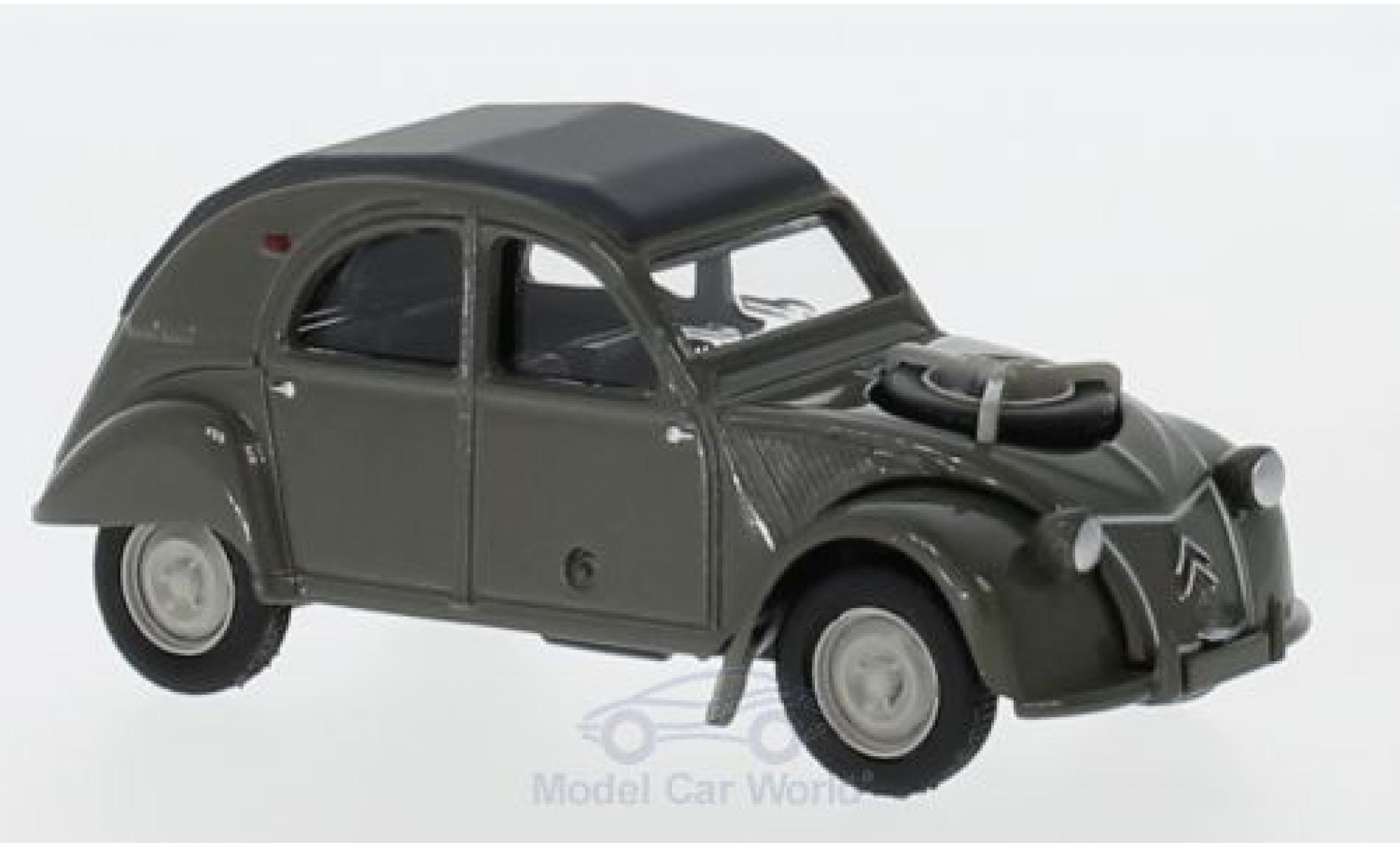 Citroen 2CV 1/64 Norev 4x4 grigio modellino in miniatura