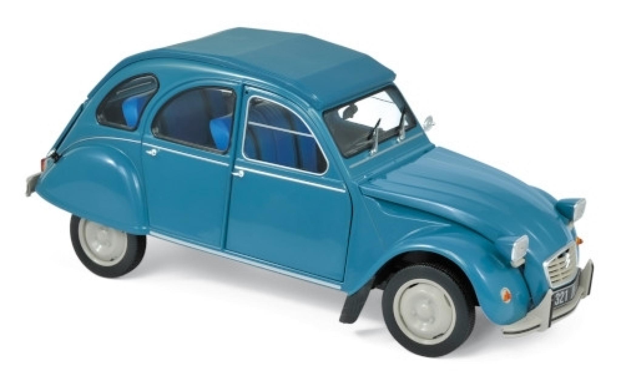 Citroen 2CV 1/18 Norev 6 Club blu 1982 modellino in miniatura