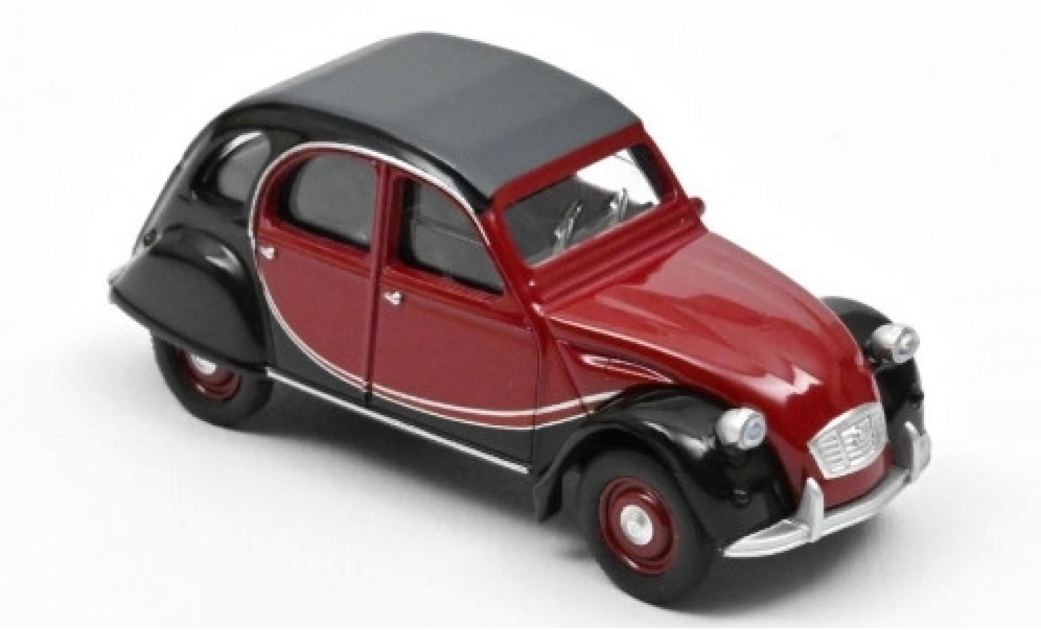 Citroen 2CV 1/64 Norev Charleston rosso/nero 1982 modellino in miniatura