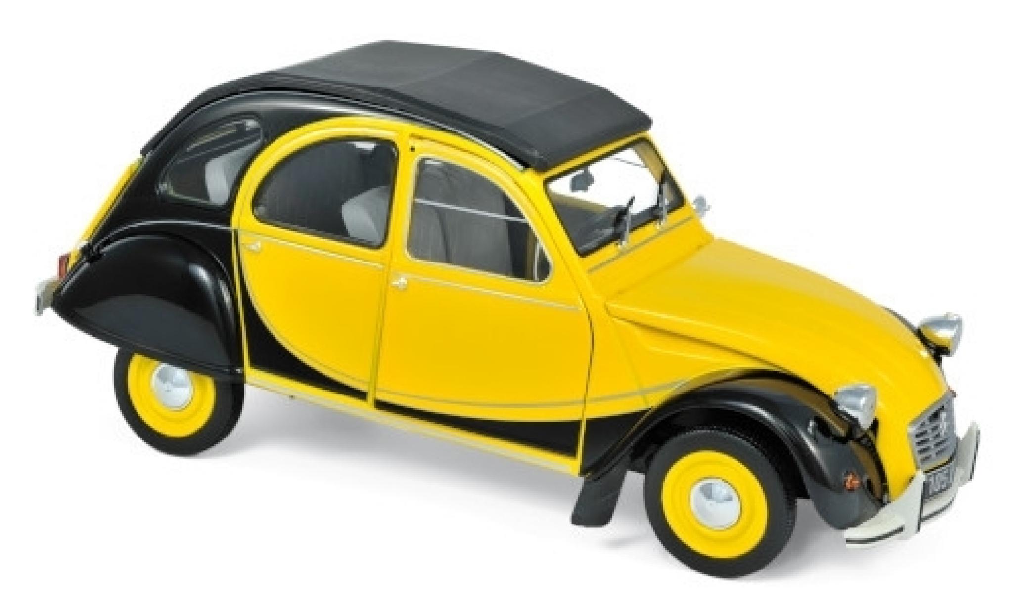 Citroen 2CV 1/18 Norev Charleston giallo/nero 1982 modellino in miniatura