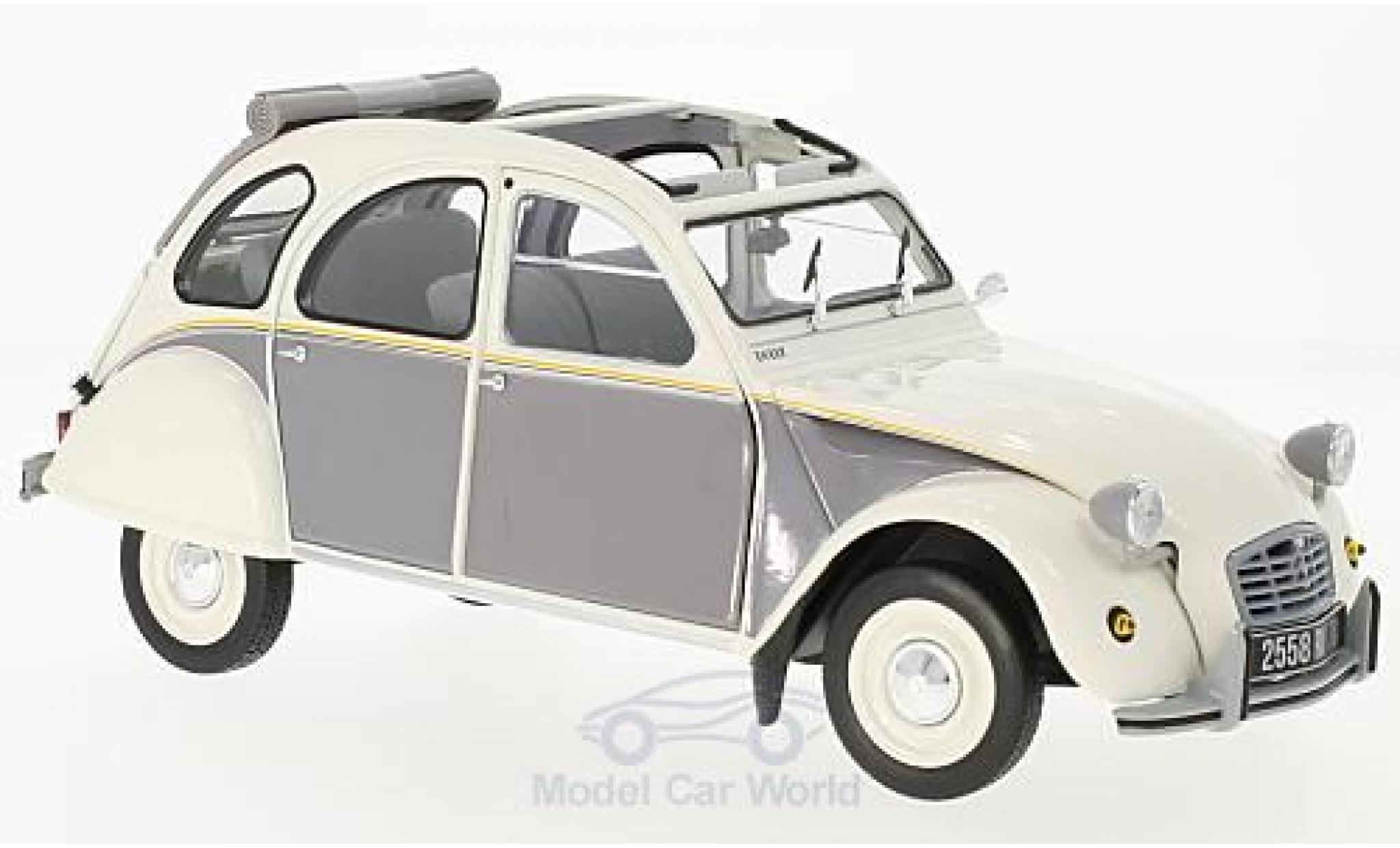 Citroen 2CV 1/18 Norev Dolly bianco/grigio 1985 modellino in miniatura