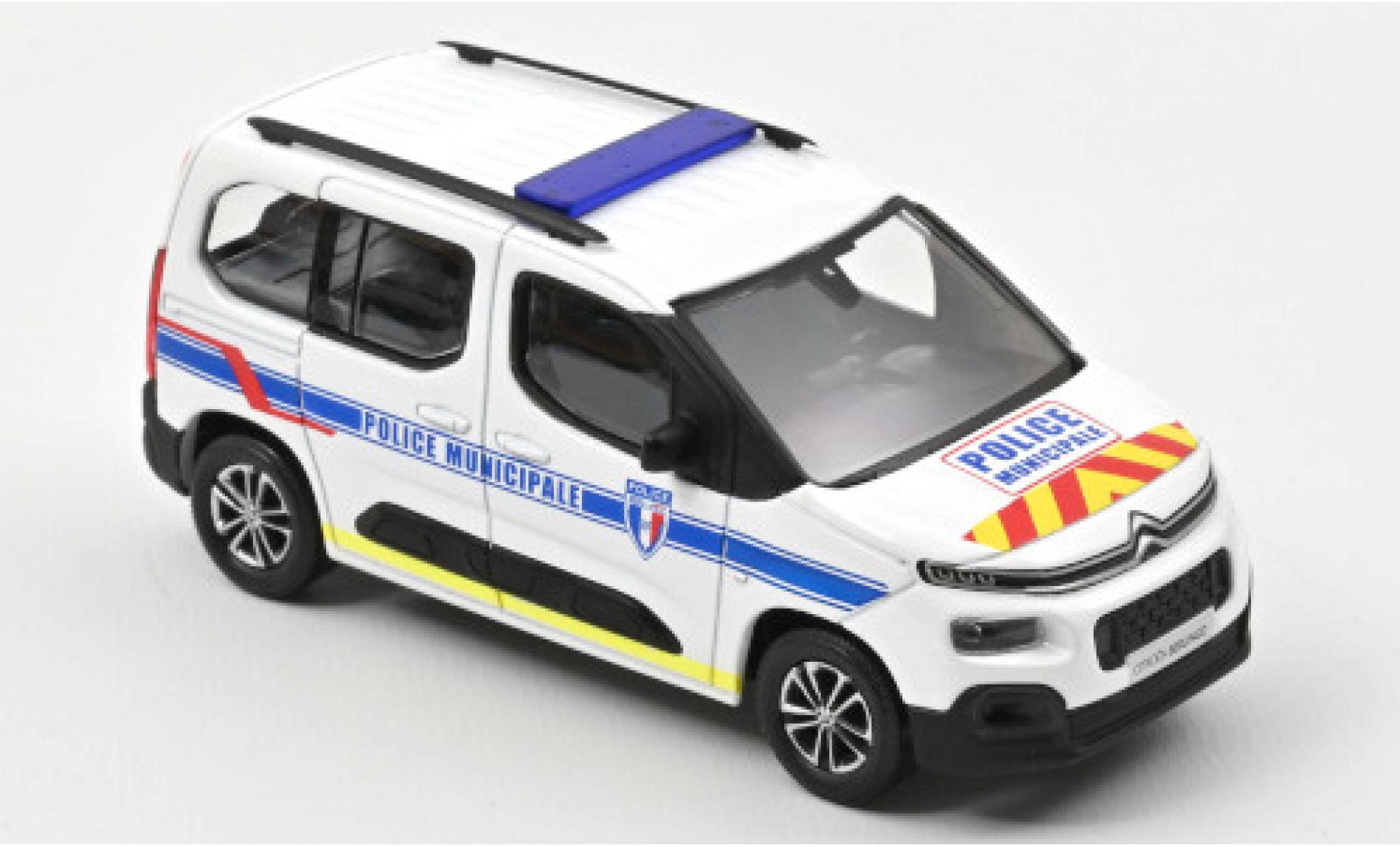 Citroen Berlingo 1/43 Norev Police Municipale (F) 2020 avec zusätzlichem Décorer sur Capot et rabat arrière modellino in miniatura