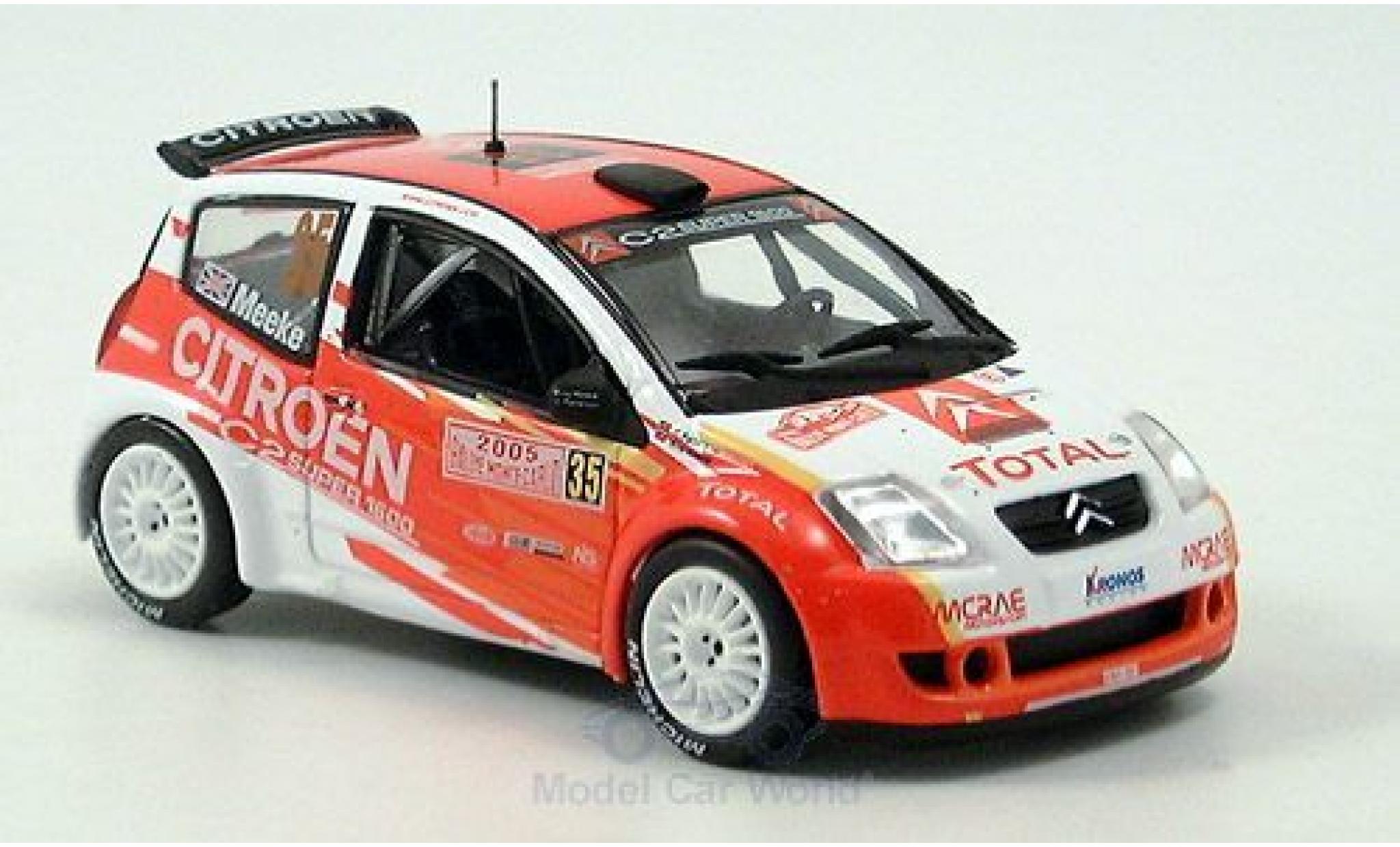 Citroen C2 1/43 Norev Super 1600 No.35 Rallye Monte-Carlo 2005 K.Meeke/C.Patterson modellino in miniatura