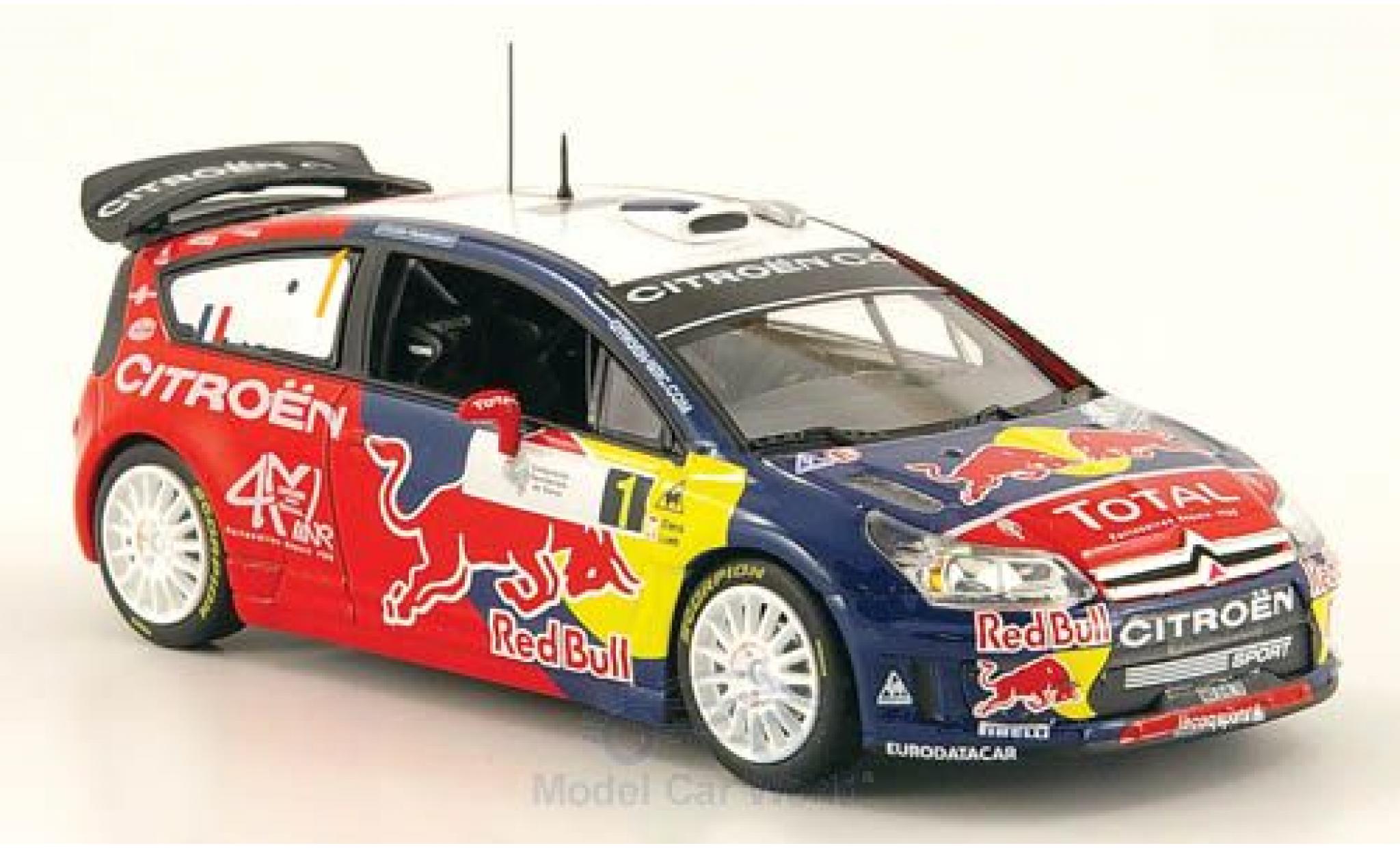 Citroen C4 WRC 1/43 Norev WRC No.1 Red Bull Tour de Corse 2008 modellino in miniatura