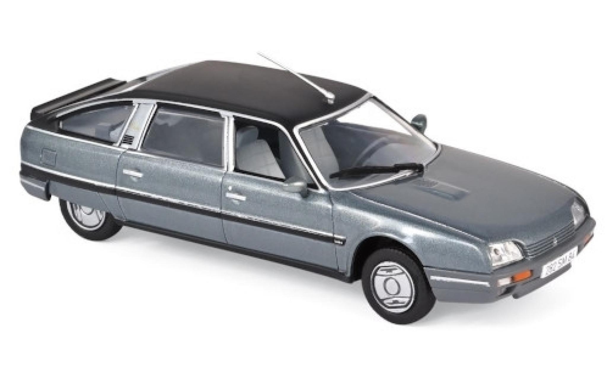 Citroen CX 1/43 Norev Turbo 2 Prestige metallico grigio/nero 1986 modellino in miniatura