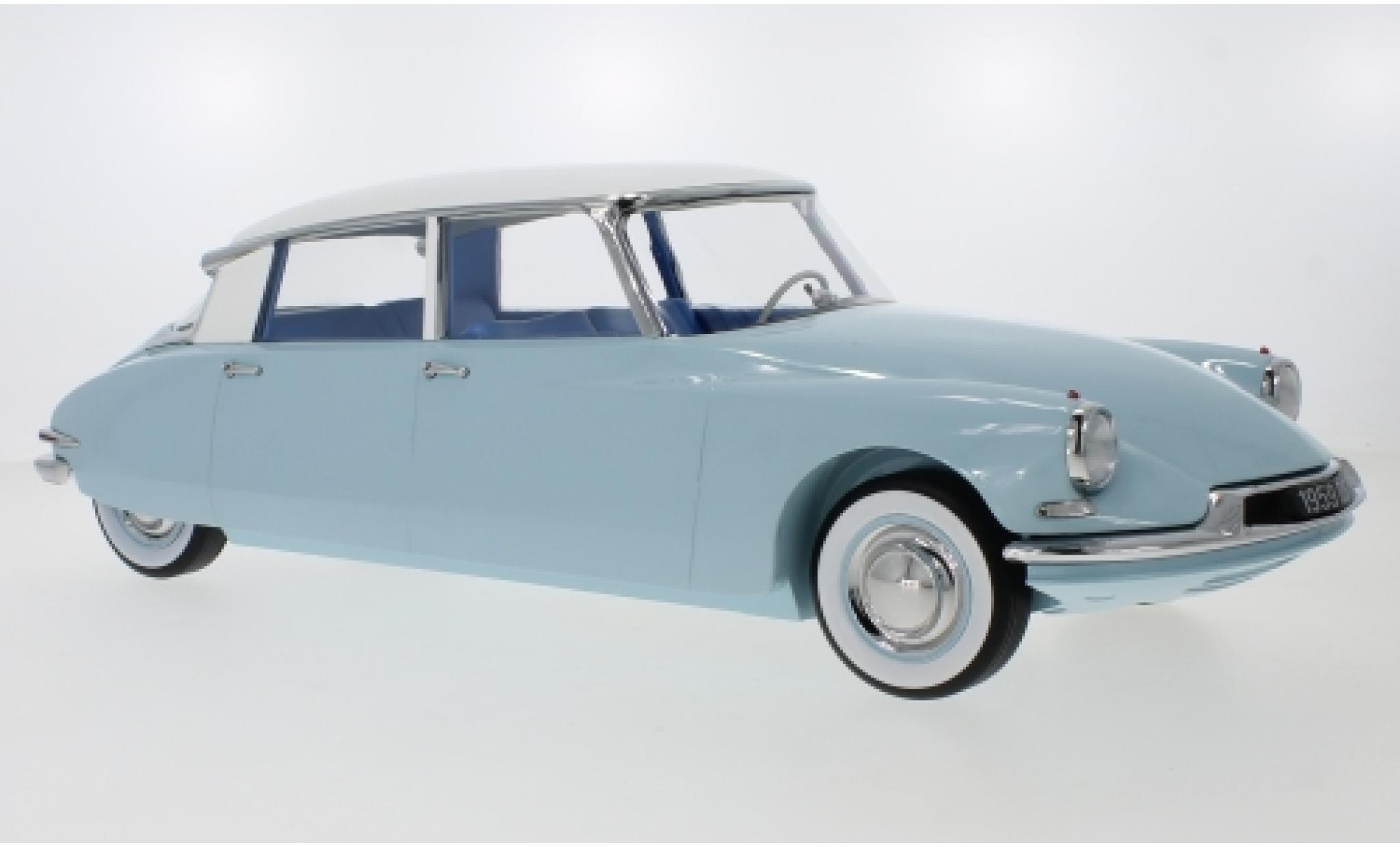Citroen DS 19 1/18 Norev 19 blu/bianco 1959 modellino in miniatura