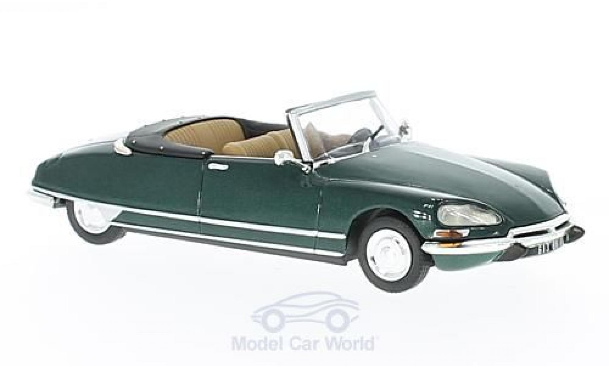 Citroen DS Cabriolet 1/43 Norev 21 Cabriolet metallico verde 1971 modellino in miniatura