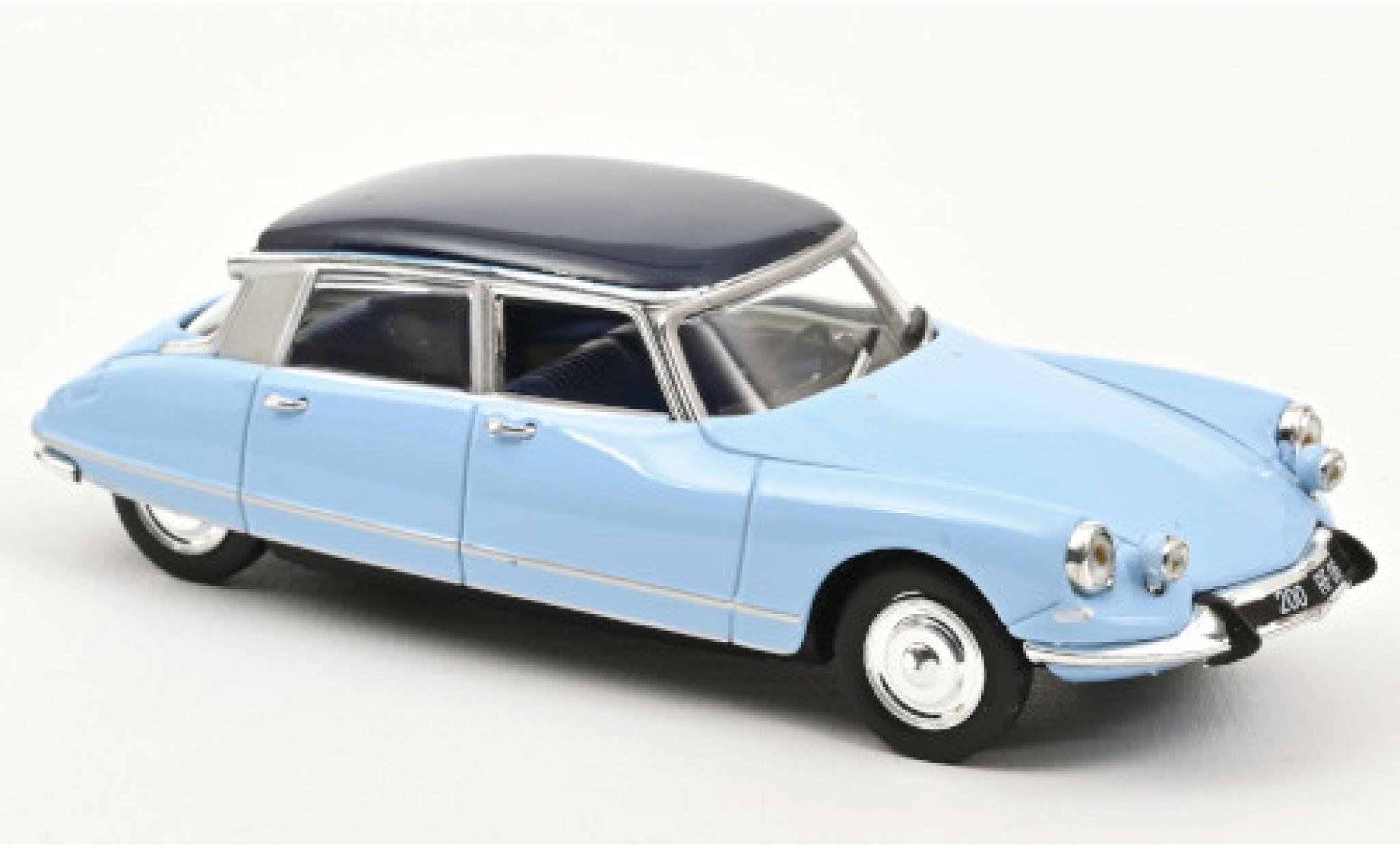 Citroen DS 1/43 Norev 21 Pallas blu/blu 1967 modellino in miniatura