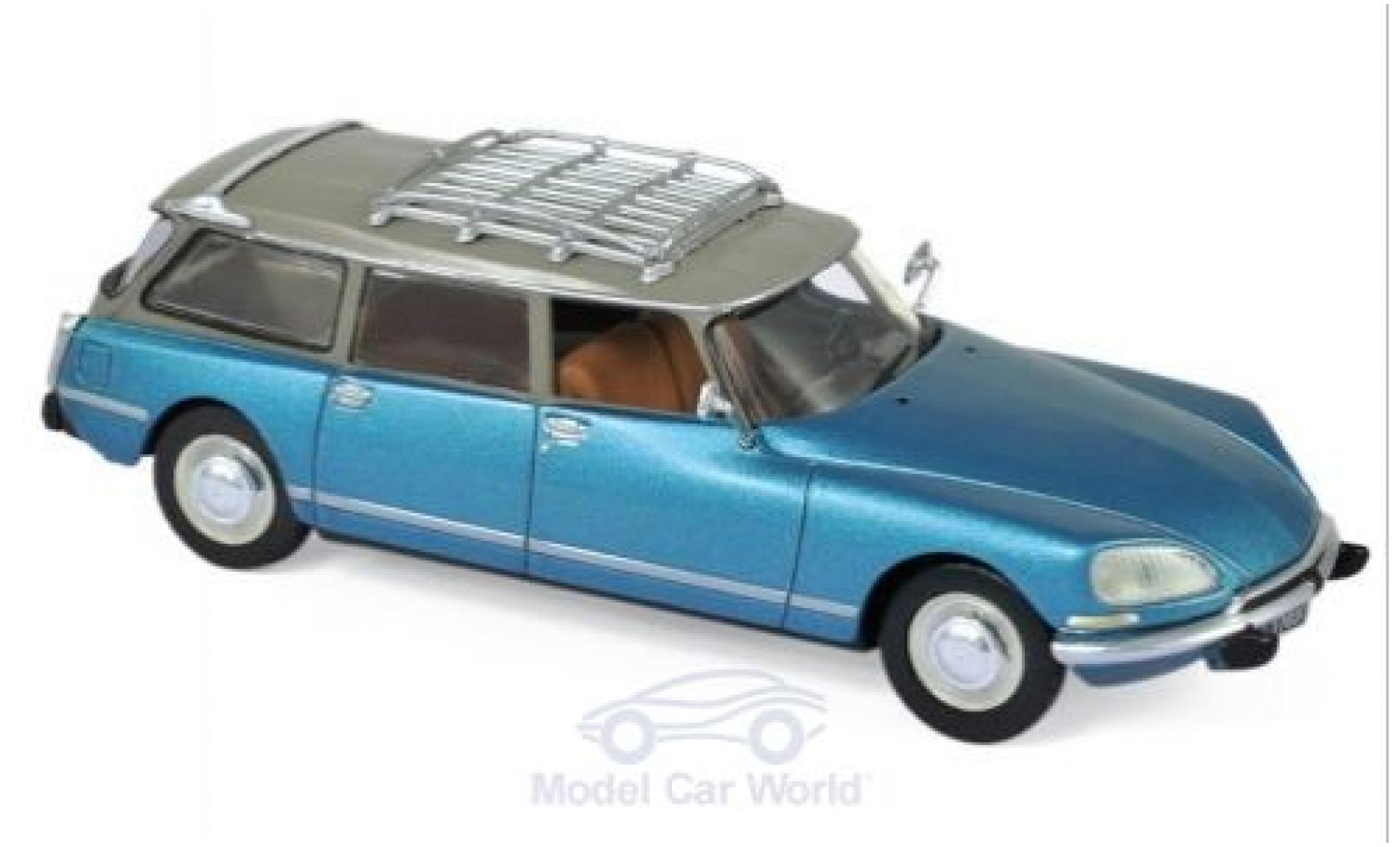 Citroen DS 1/43 Norev 23 Break metallico blu/beige 1974 modellino in miniatura