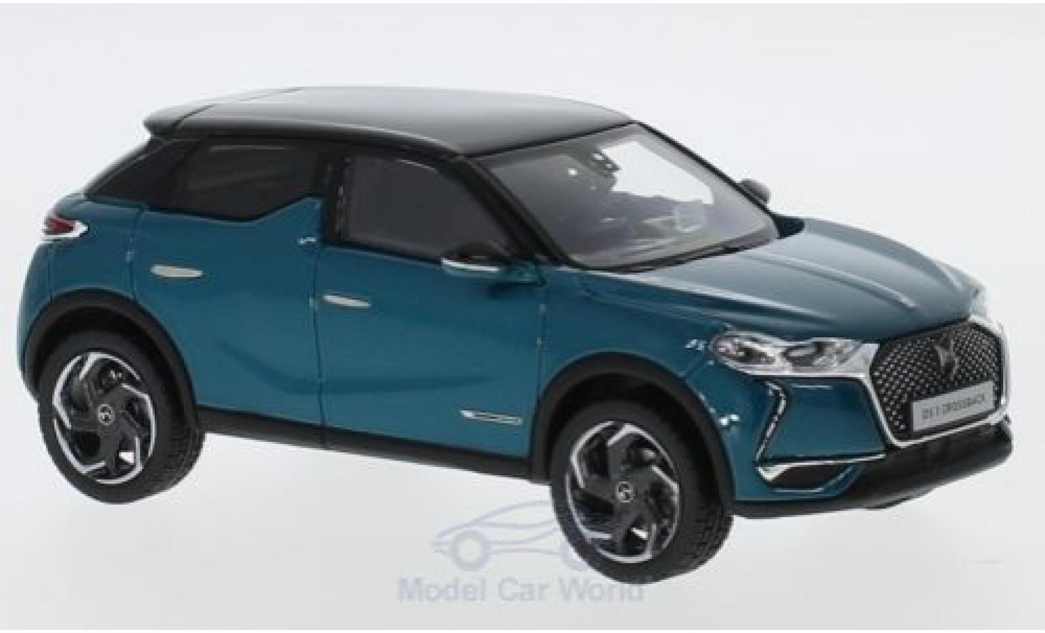 DS Automobiles DS3 19 1/43 Norev Citroen DS 3 Crossback metallico türkis/nero 2019 modellino in miniatura