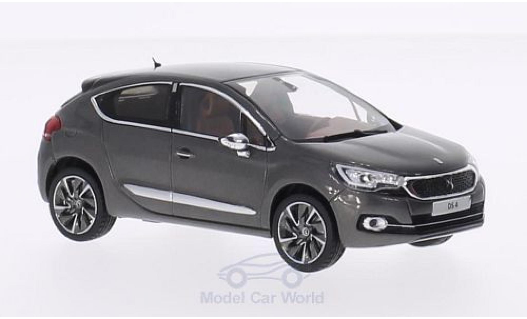 DS Automobiles DS4 1/43 Norev Citroen DS 4 metallico grigio/nero 2015 modellino in miniatura