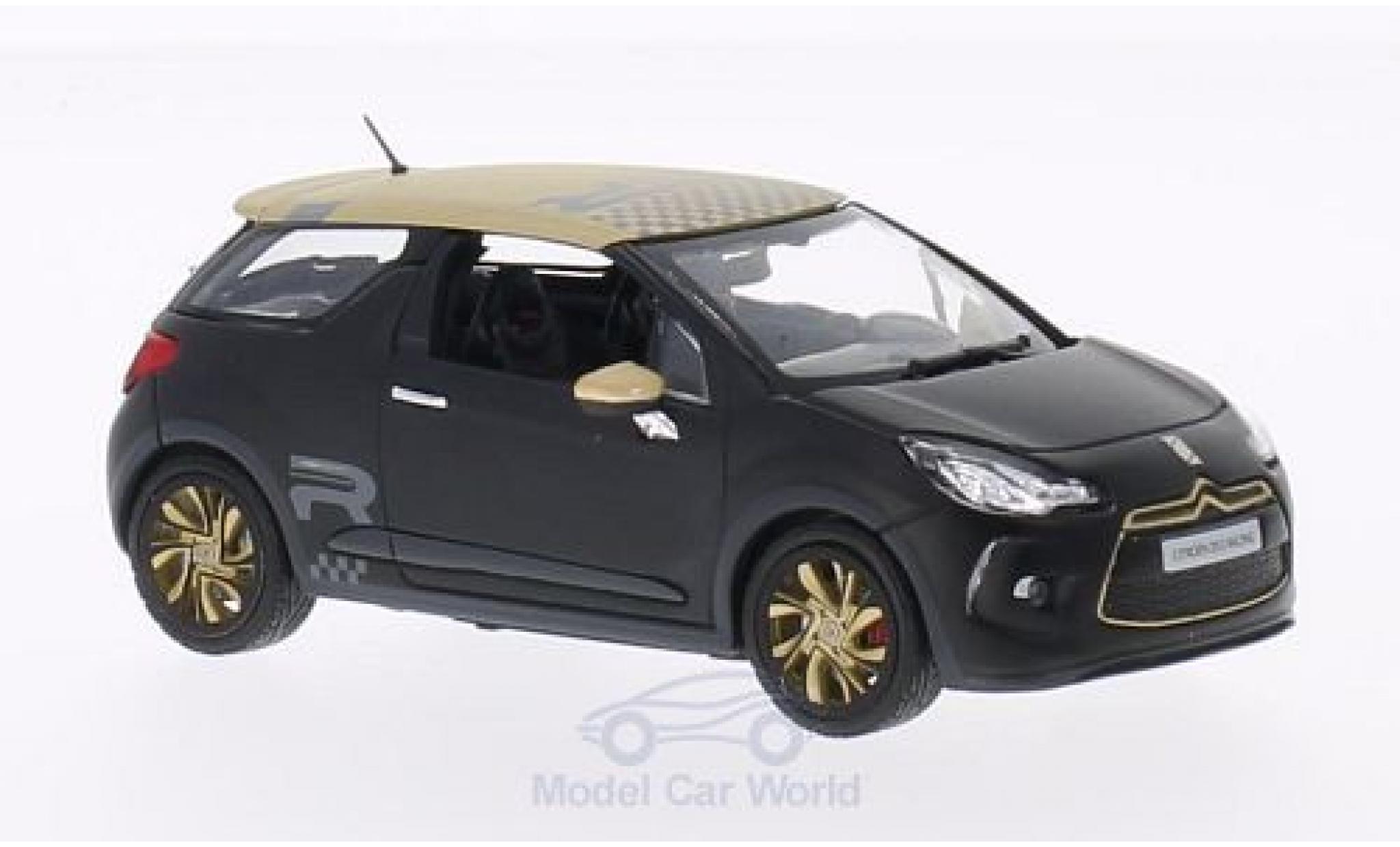 DS Automobiles DS3 Racing 1/43 Norev Citroen Racing matt-nero/matt-gold 2013 modellino in miniatura