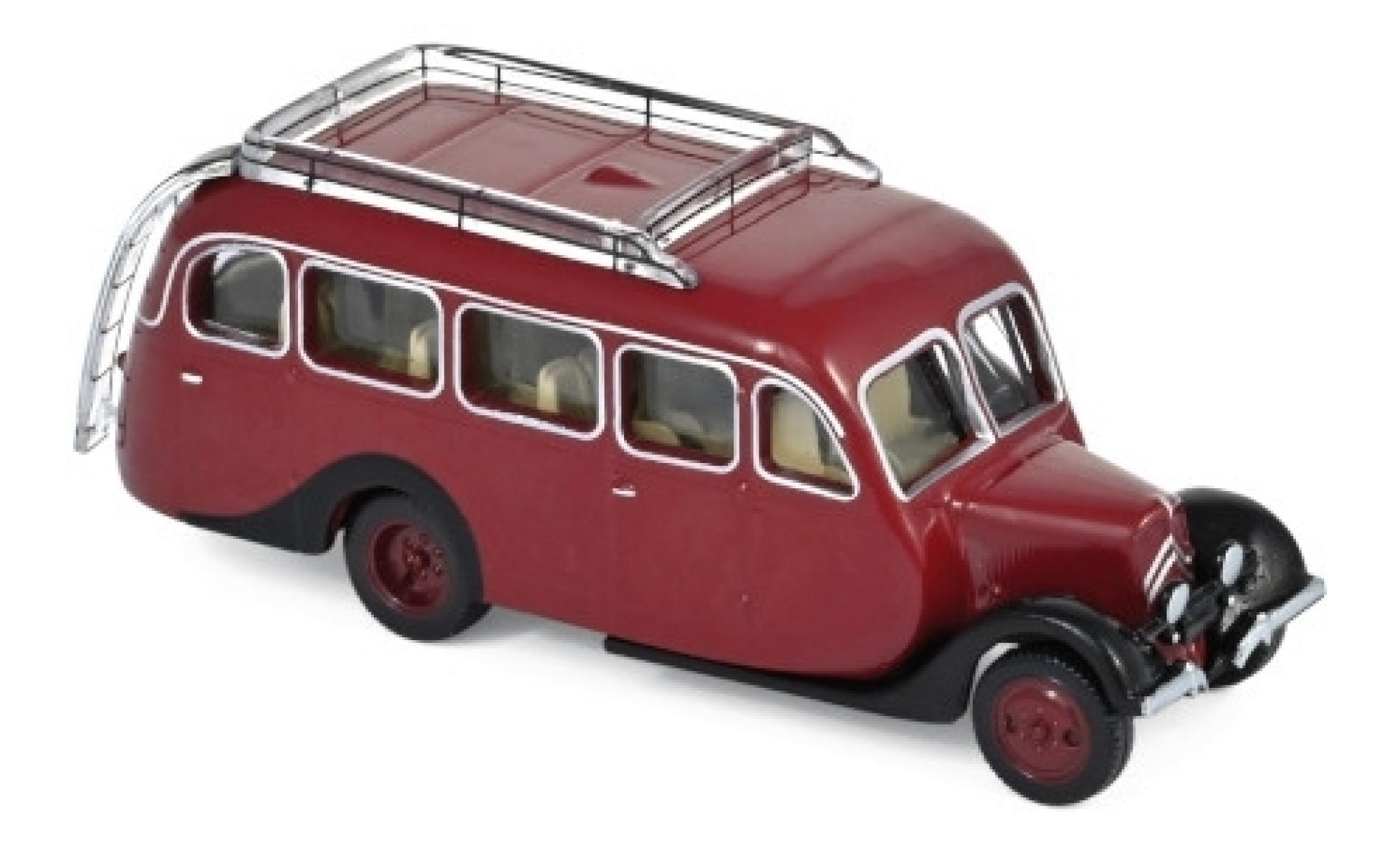 Citroen U23 1/87 Norev Autocar rosso/nero 1947 modellino in miniatura