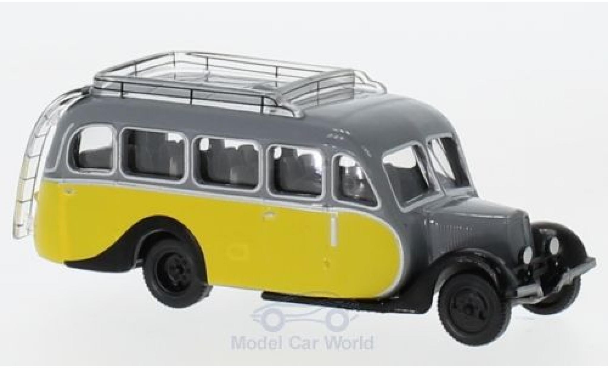 Citroen U23 1/87 Norev Autocar giallo/grigio 1947 modellino in miniatura