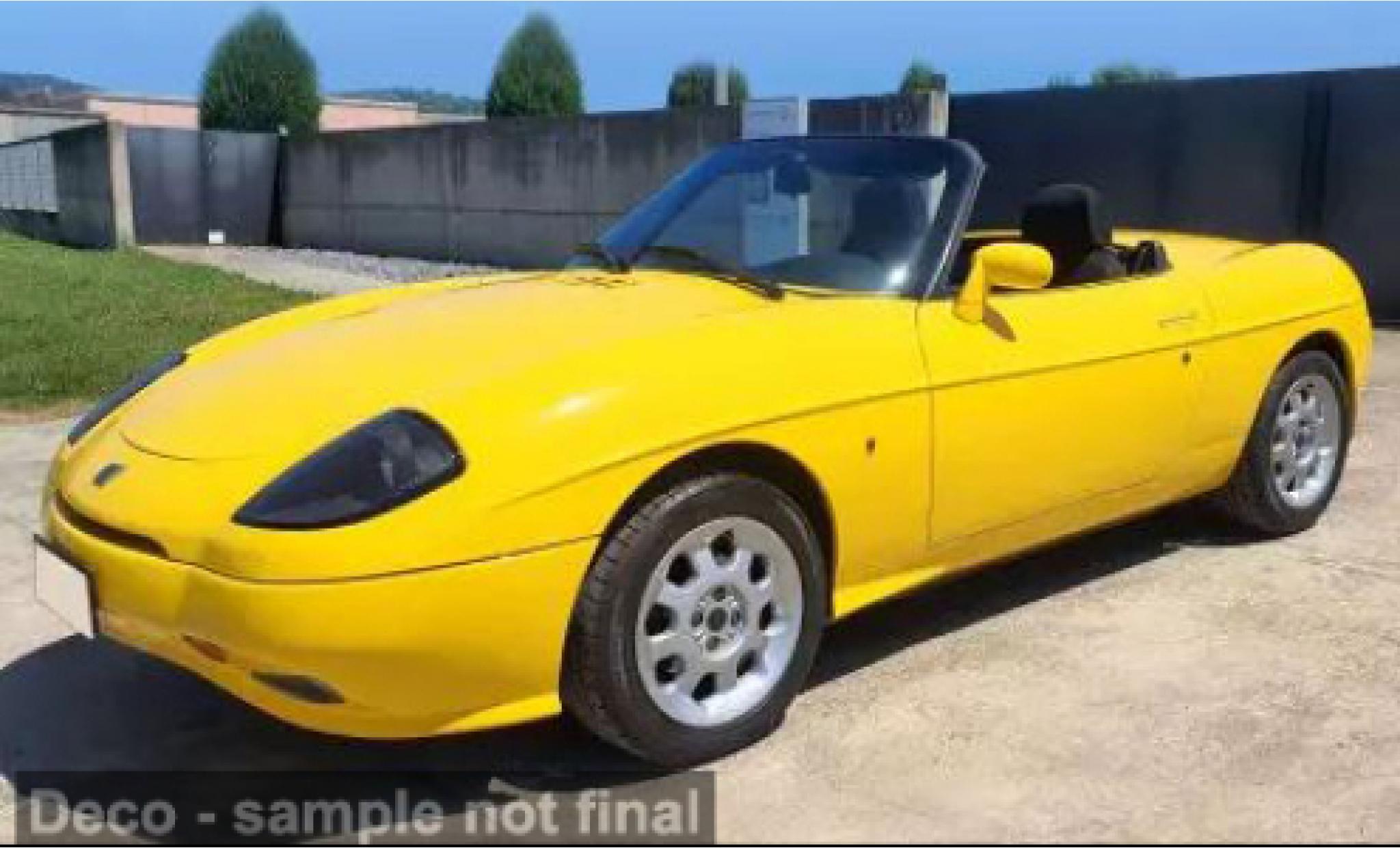Fiat Barchetta Norev gelb 1996 1:18 modellino in miniatura