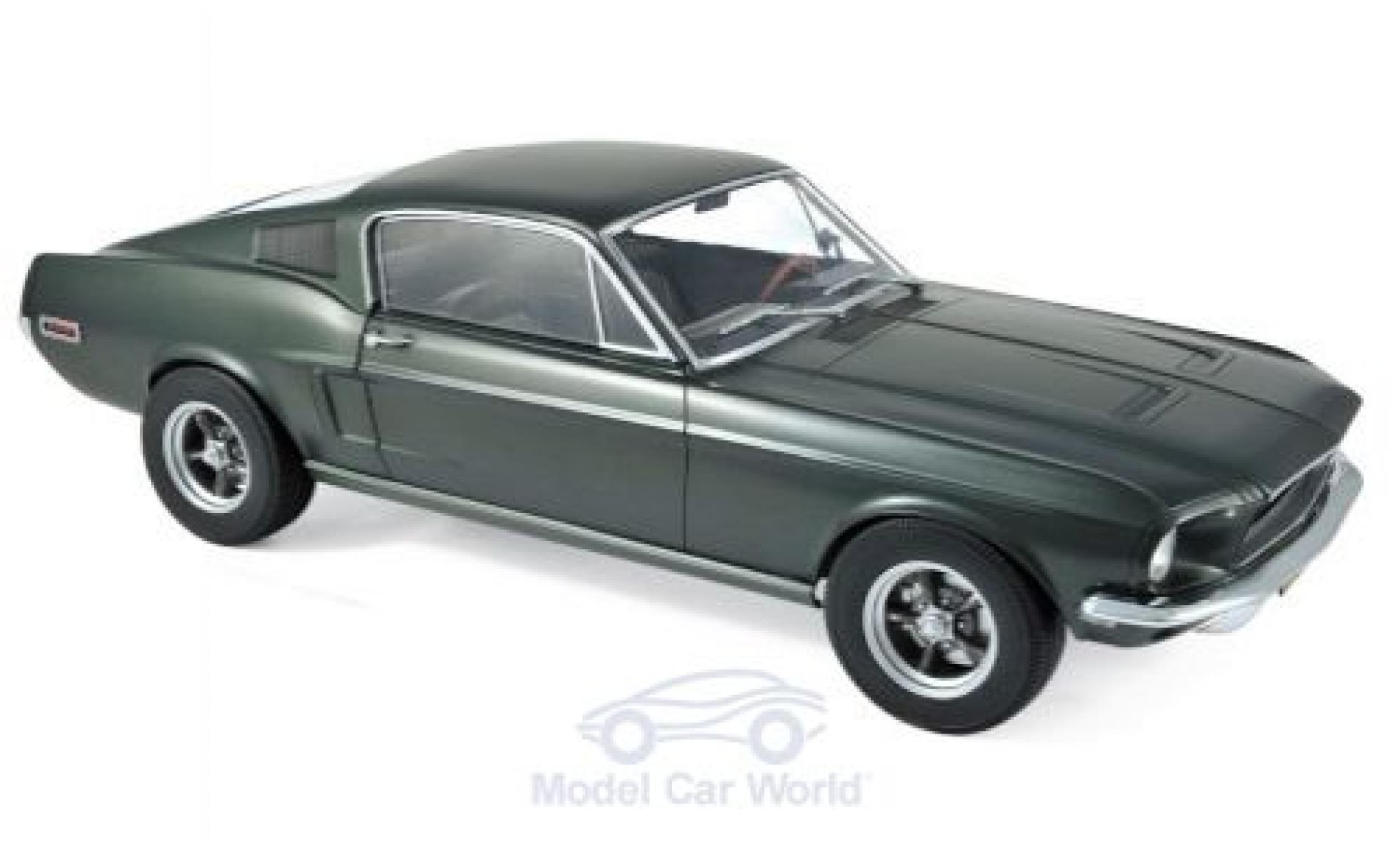 Ford Mustang 1/12 Norev Fastback metallico verde 1968 modellino in miniatura