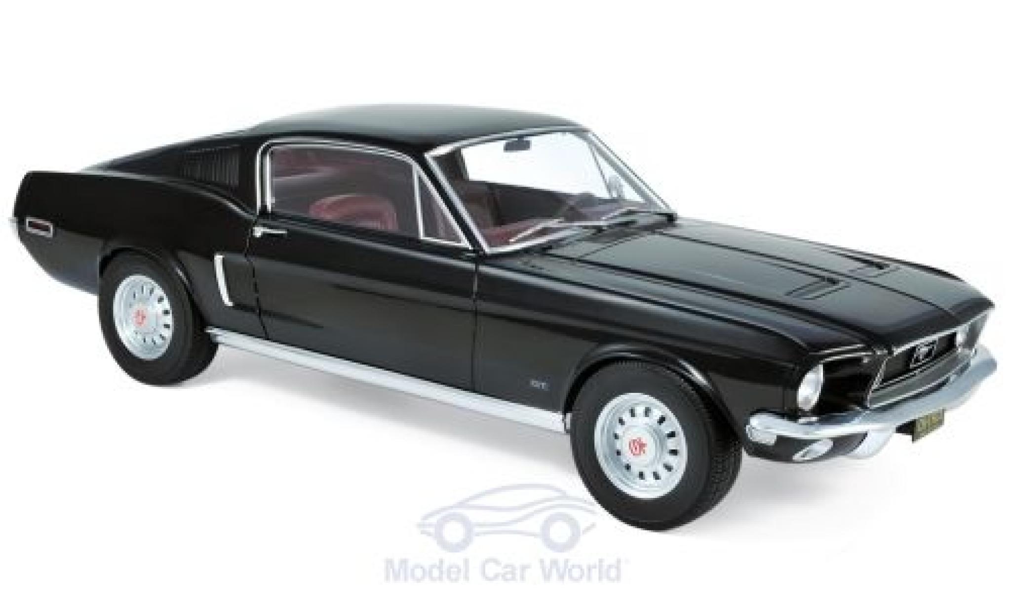 Ford Mustang 1/12 Norev Fastback nero 1968 modellino in miniatura