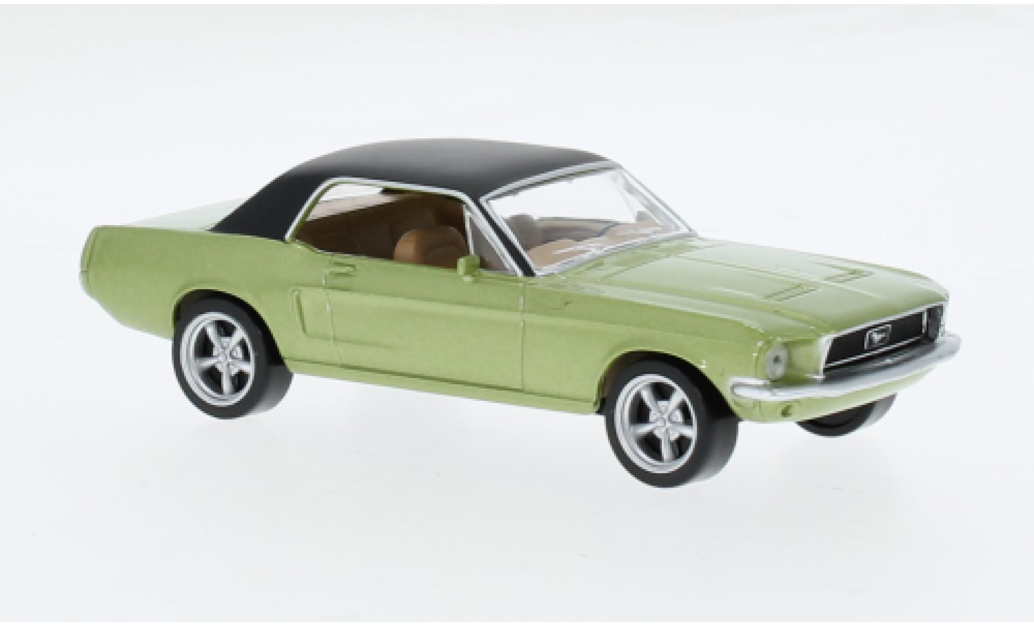 Ford Mustang 1/43 Norev metallise grün/schwarz 1968 1:43 modellino in miniatura