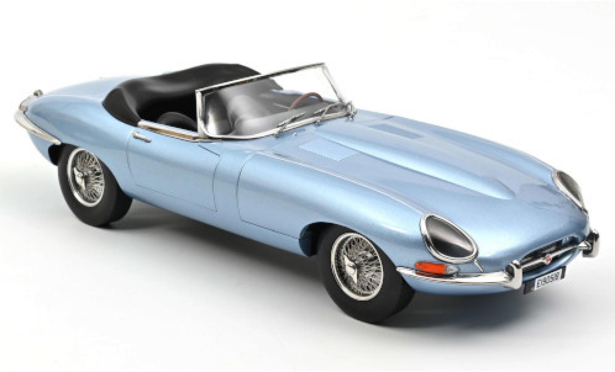 Jaguar E-Type 1/12 Norev Roadster metallico blu 1962 modellino in miniatura