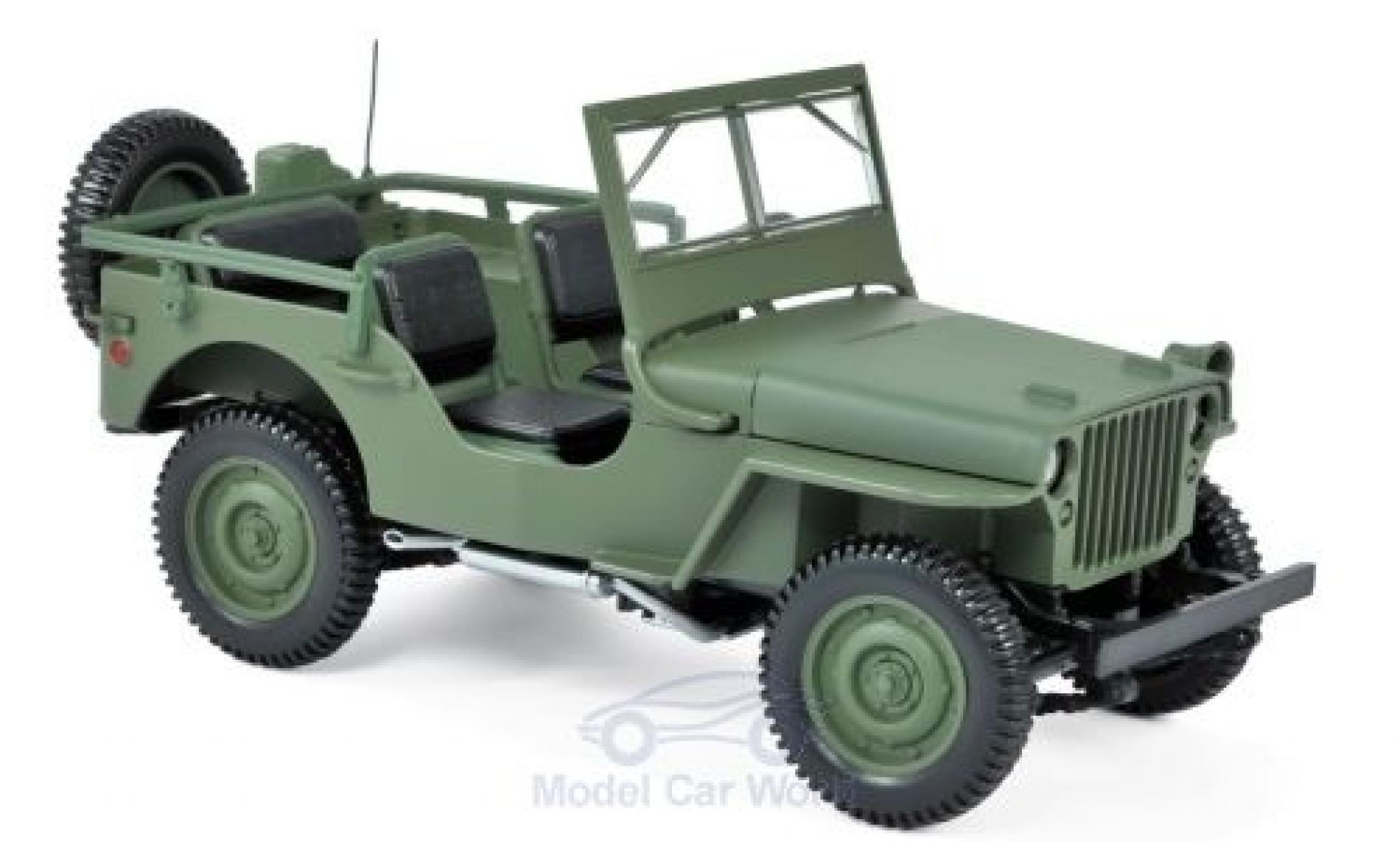 Jeep Willys 1/18 Norev oliv 1942 modellino in miniatura