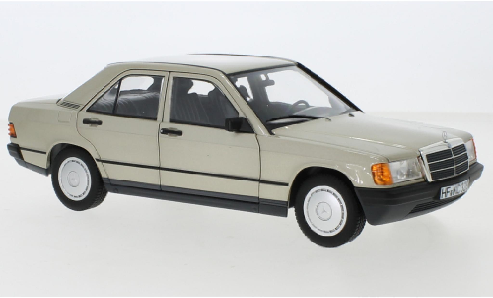 Mercedes 190 1/18 Norev E (W201) metallico beige 1982 modellino in miniatura
