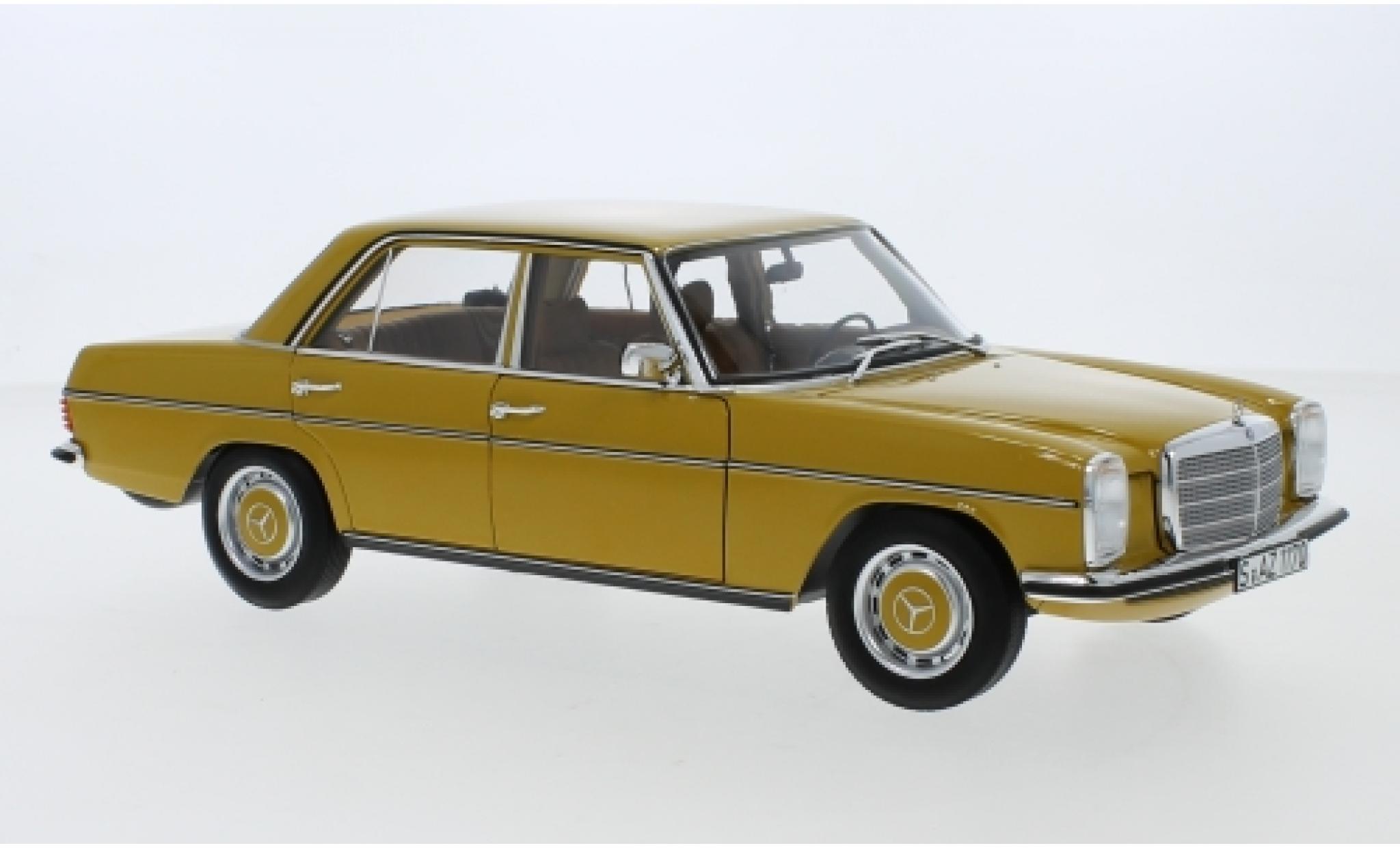 Mercedes 200 1/18 Norev /8 (W115) giallo 1973 modellino in miniatura