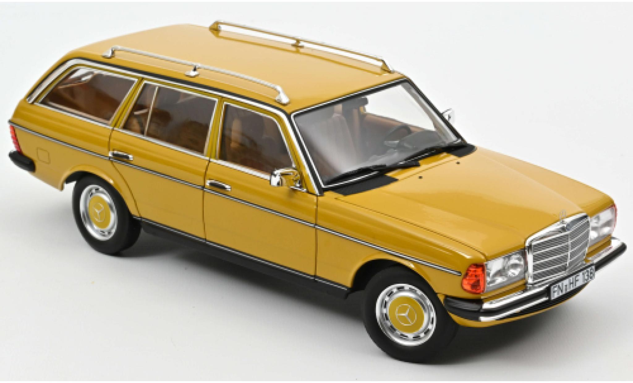 Mercedes 200 1/18 Norev T (S123) giallo 1982 modellino in miniatura