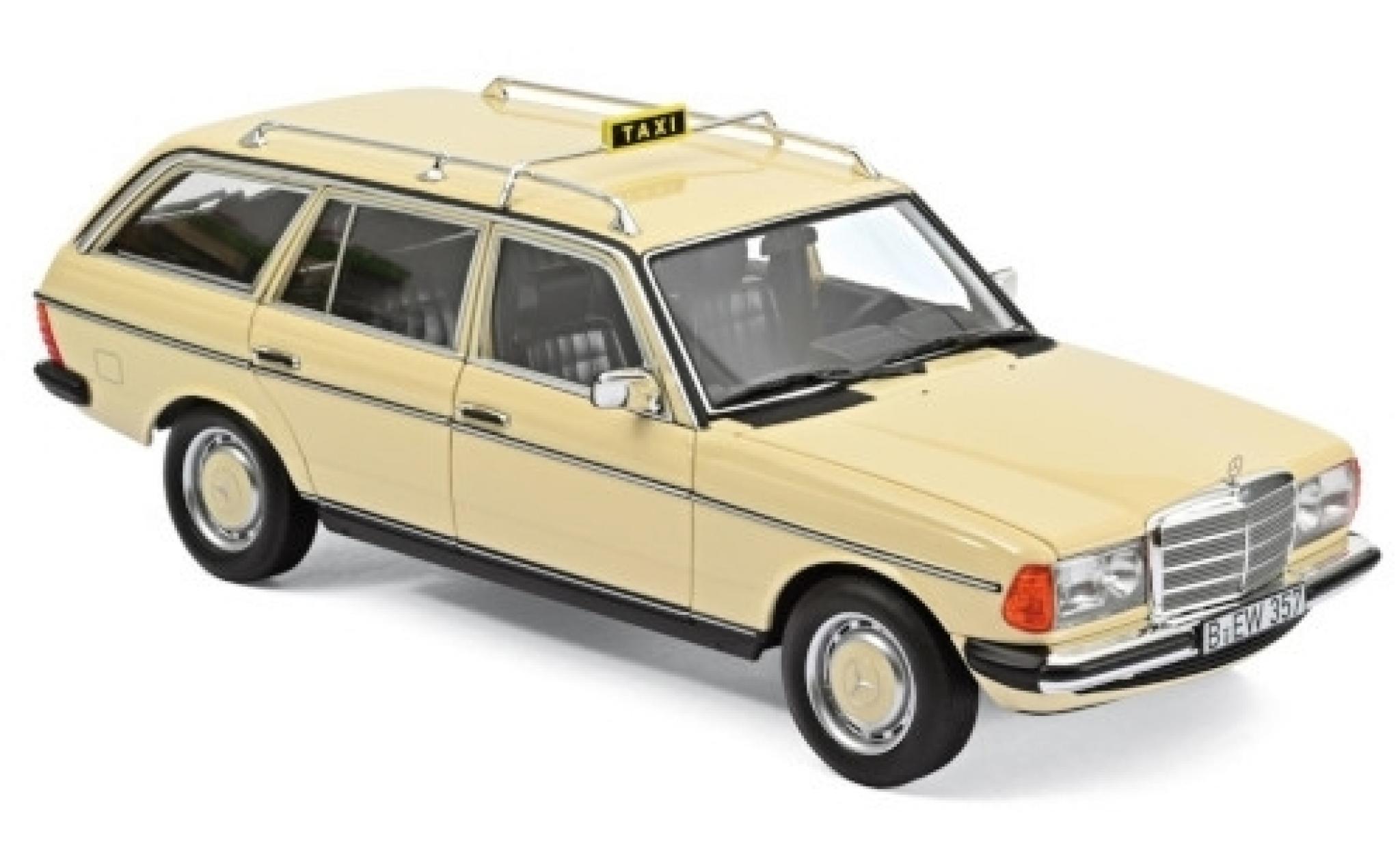 Mercedes 200 1/18 Norev T (S123) beige Taxi (D) 1982 modellino in miniatura