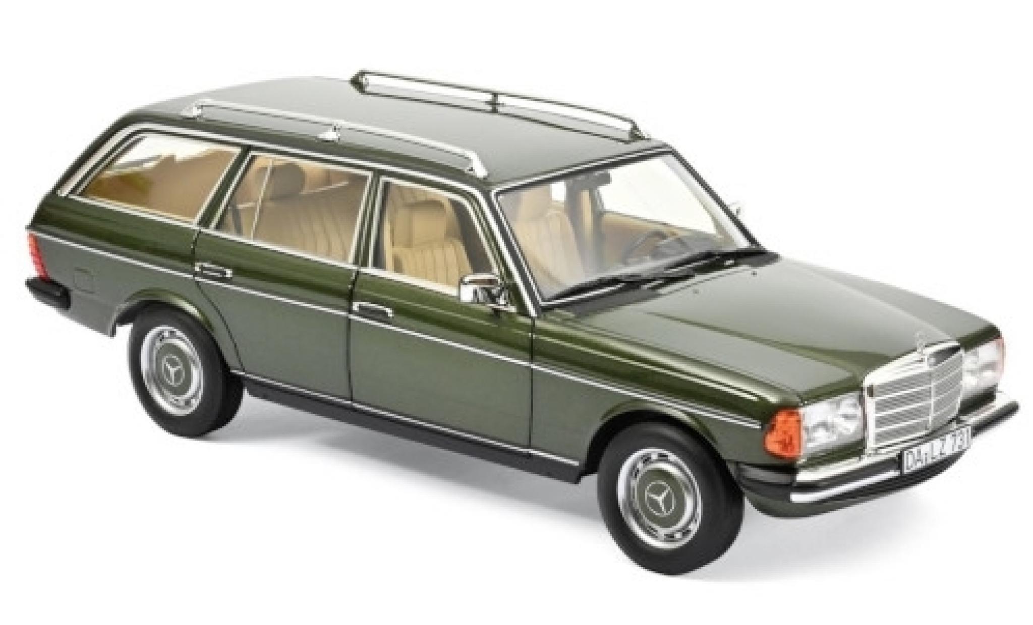 Mercedes 200 1/18 Norev T (S123) metallico verde 1982 modellino in miniatura