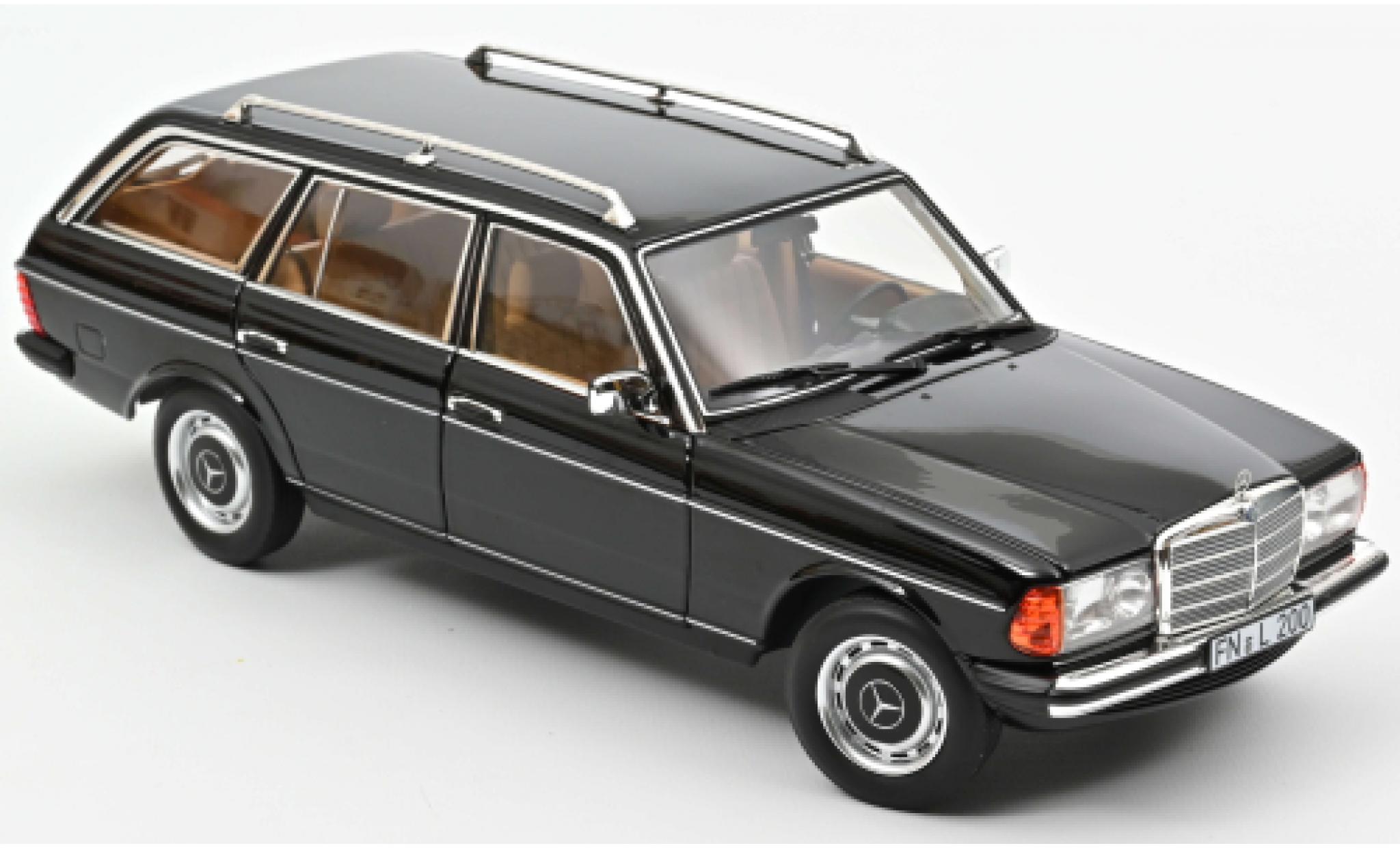 Mercedes 200 1/18 Norev T (S123) nero 1982 modellino in miniatura