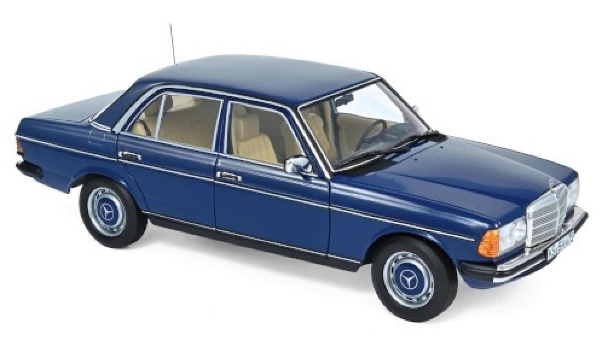 Mercedes 200 1/18 Norev (W123) blu 1982 modellino in miniatura