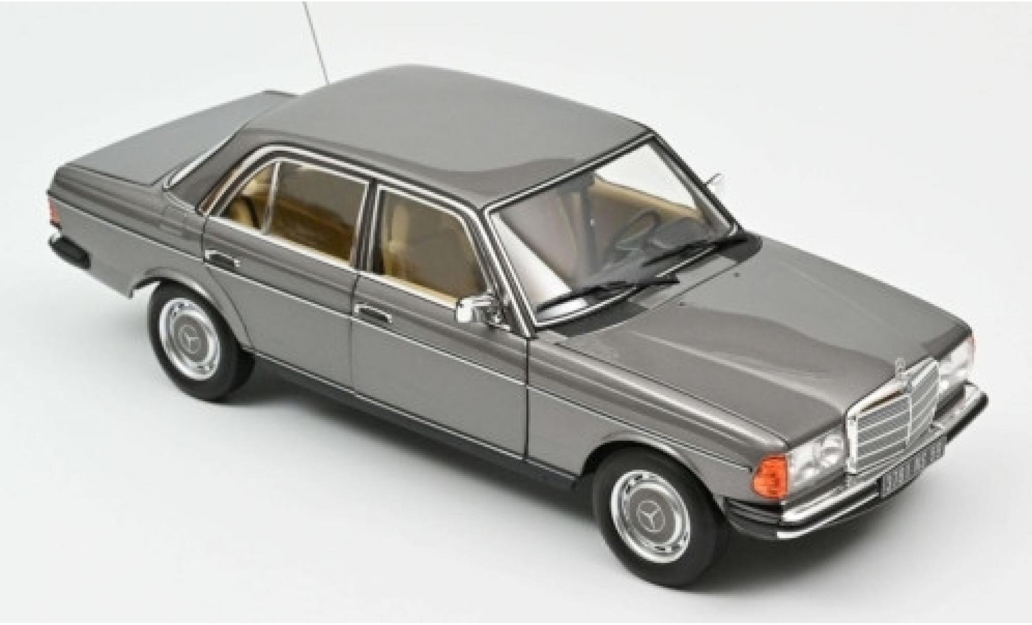 Mercedes 200 1/18 Norev (W123) metallico grigio 1982 modellino in miniatura