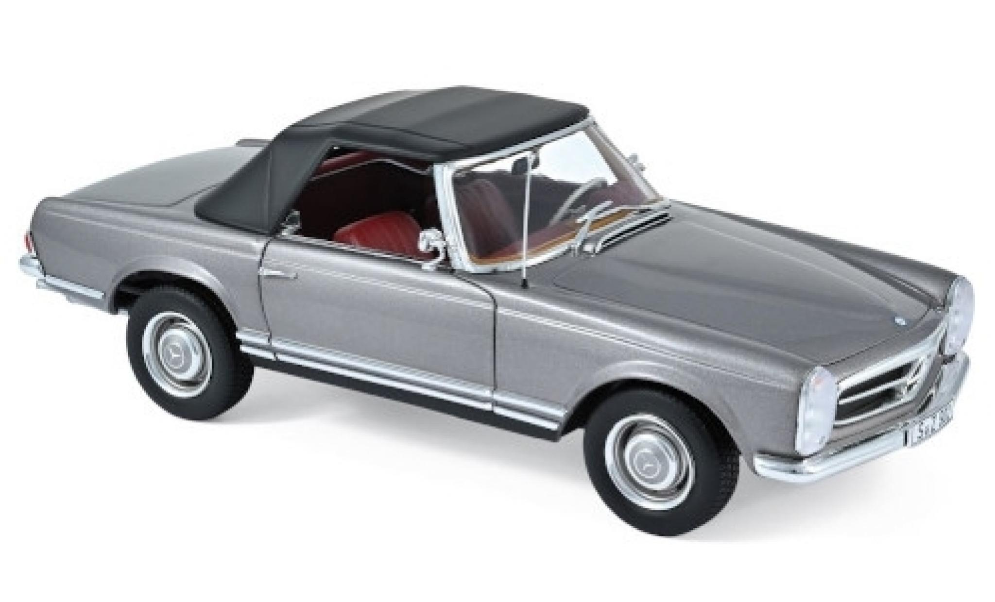 Mercedes 230 1/18 Norev SL (W113) metallico anthrazit 1963 SoftTop couché ein modellino in miniatura