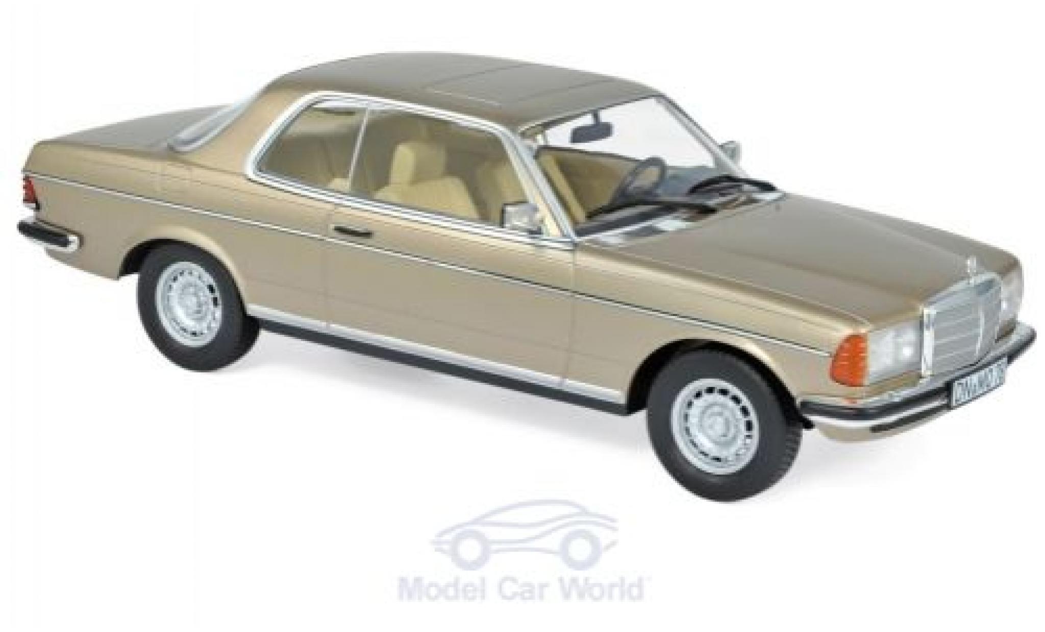 Mercedes 280 1/18 Norev CE (C123) metallico beige 1980 modellino in miniatura
