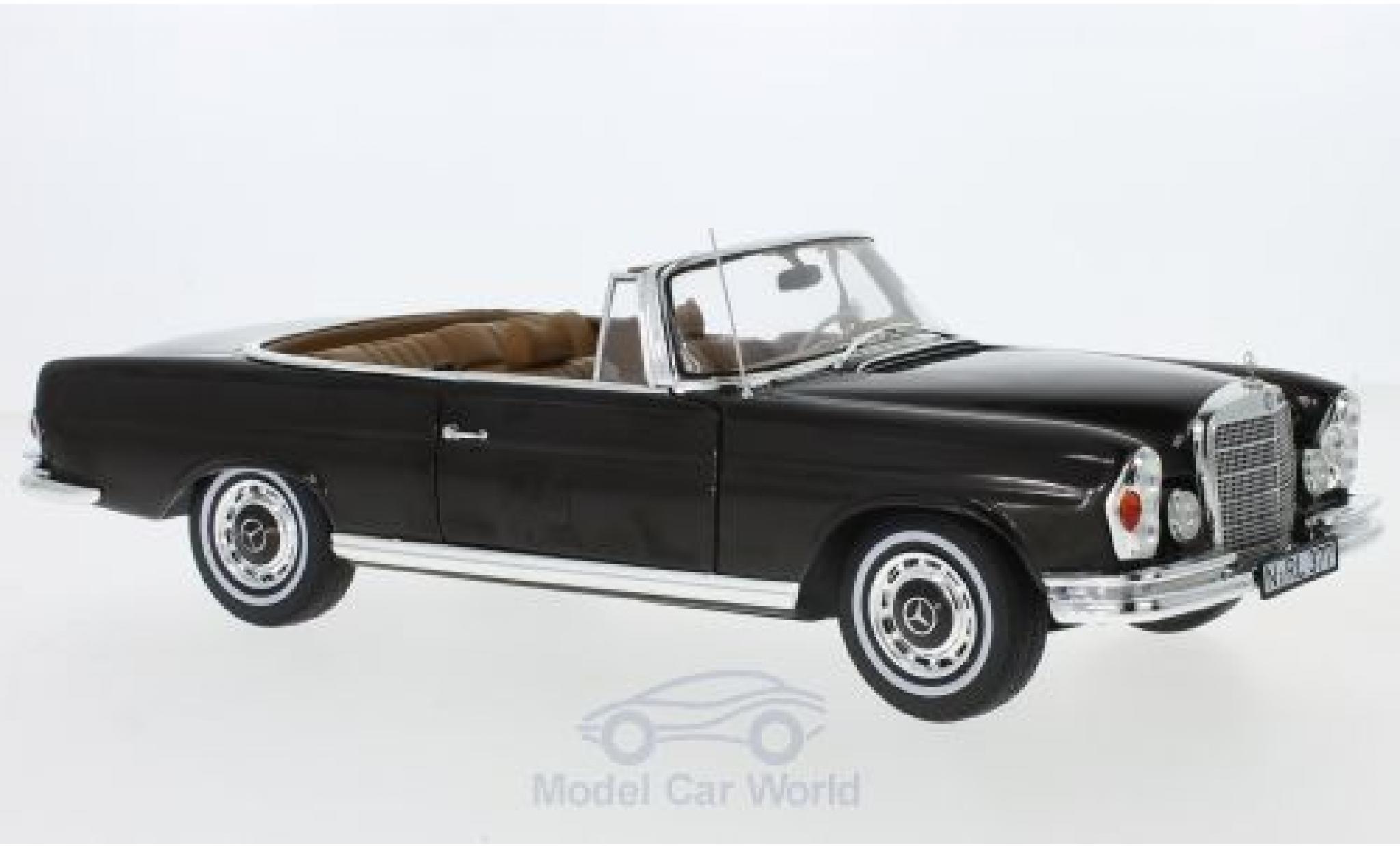Mercedes 280 SE 1/18 Norev SE Cabriolet (W111) marroneee/marroneee 1969 Dach liegt ein modellino in miniatura