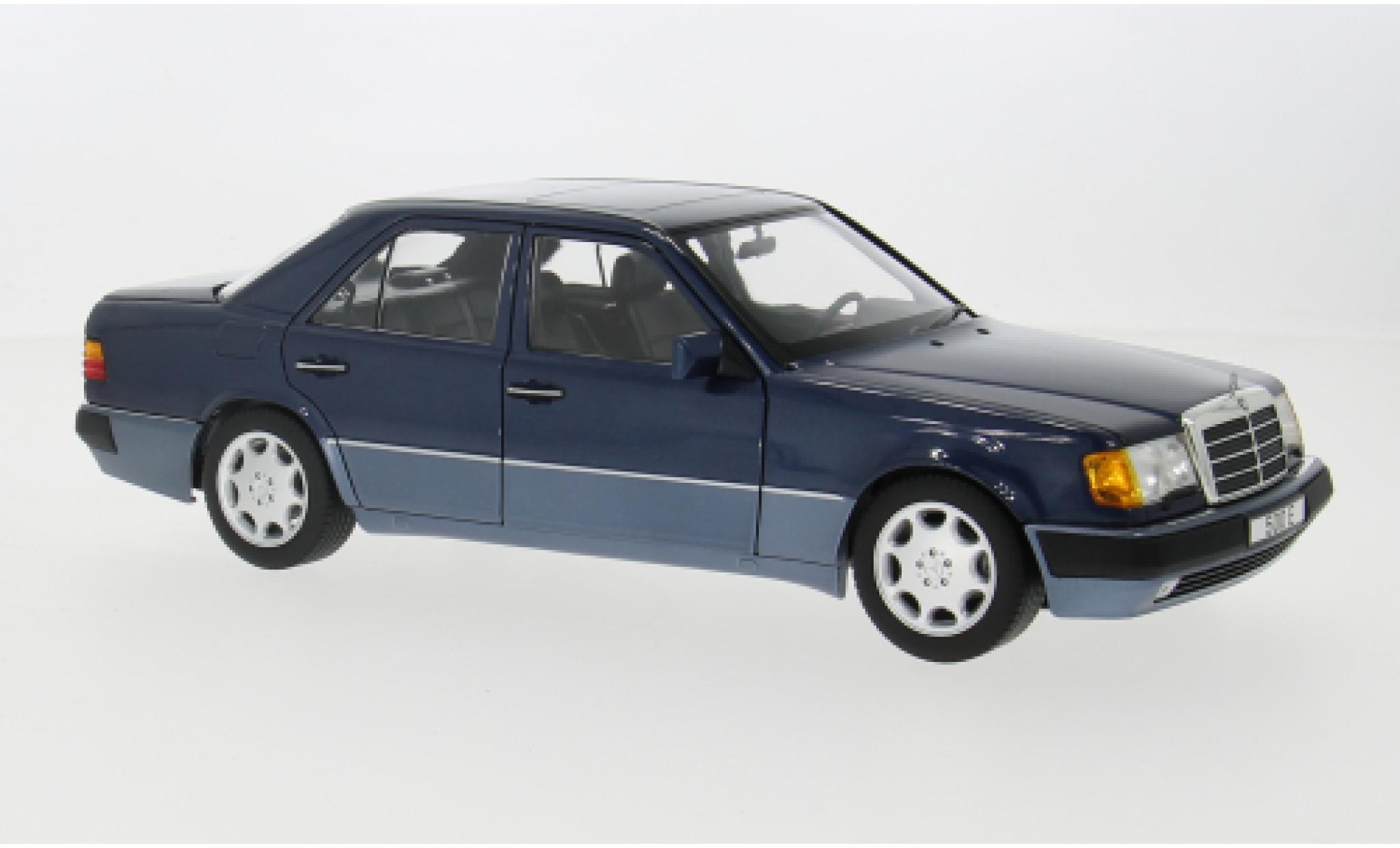 Mercedes 500 1/18 Norev E (W124) blau 1990 1:18 modellino in miniatura