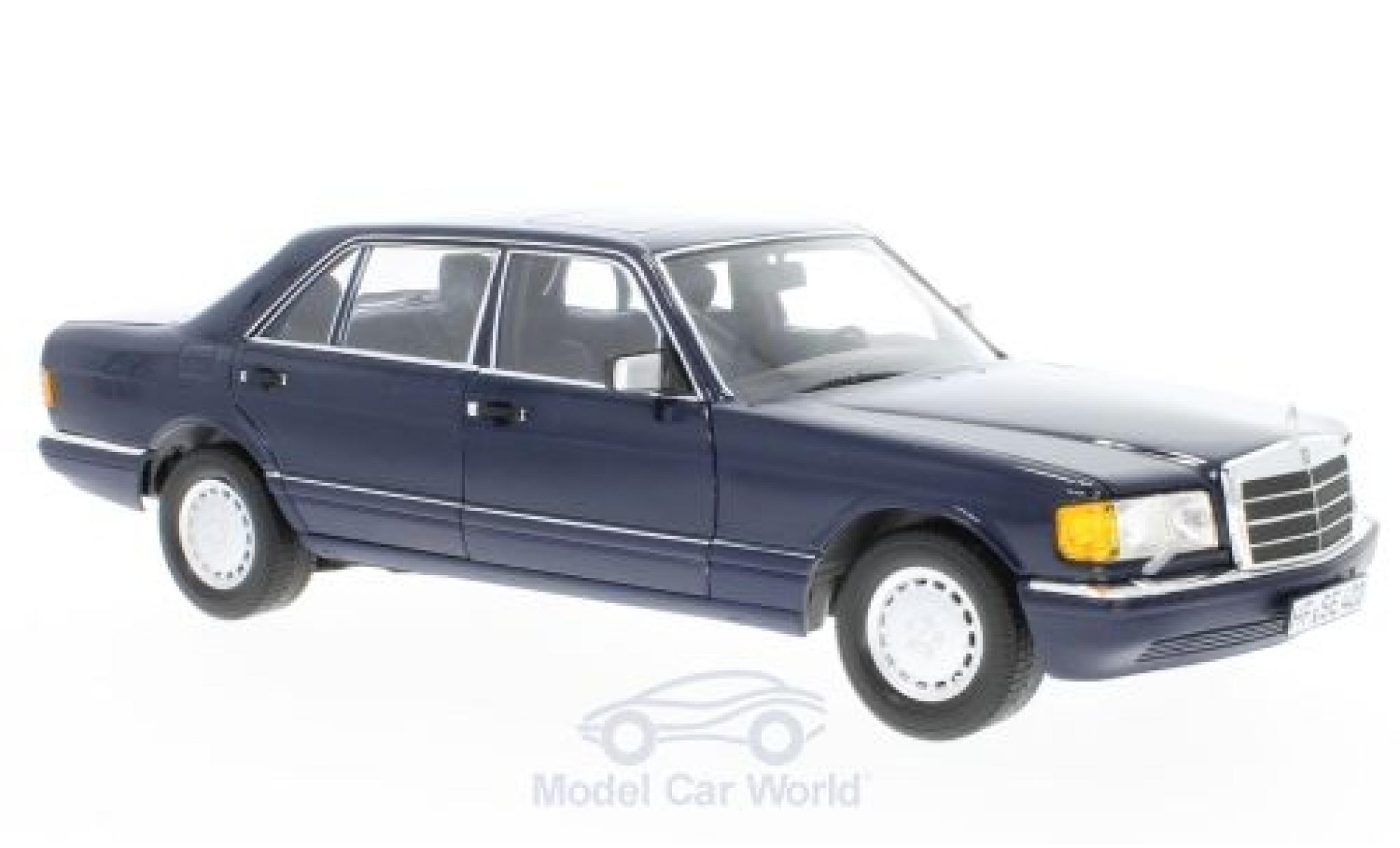 Mercedes 560 SEL 1/18 Norev SEL (W126) blu 1991 modellino in miniatura