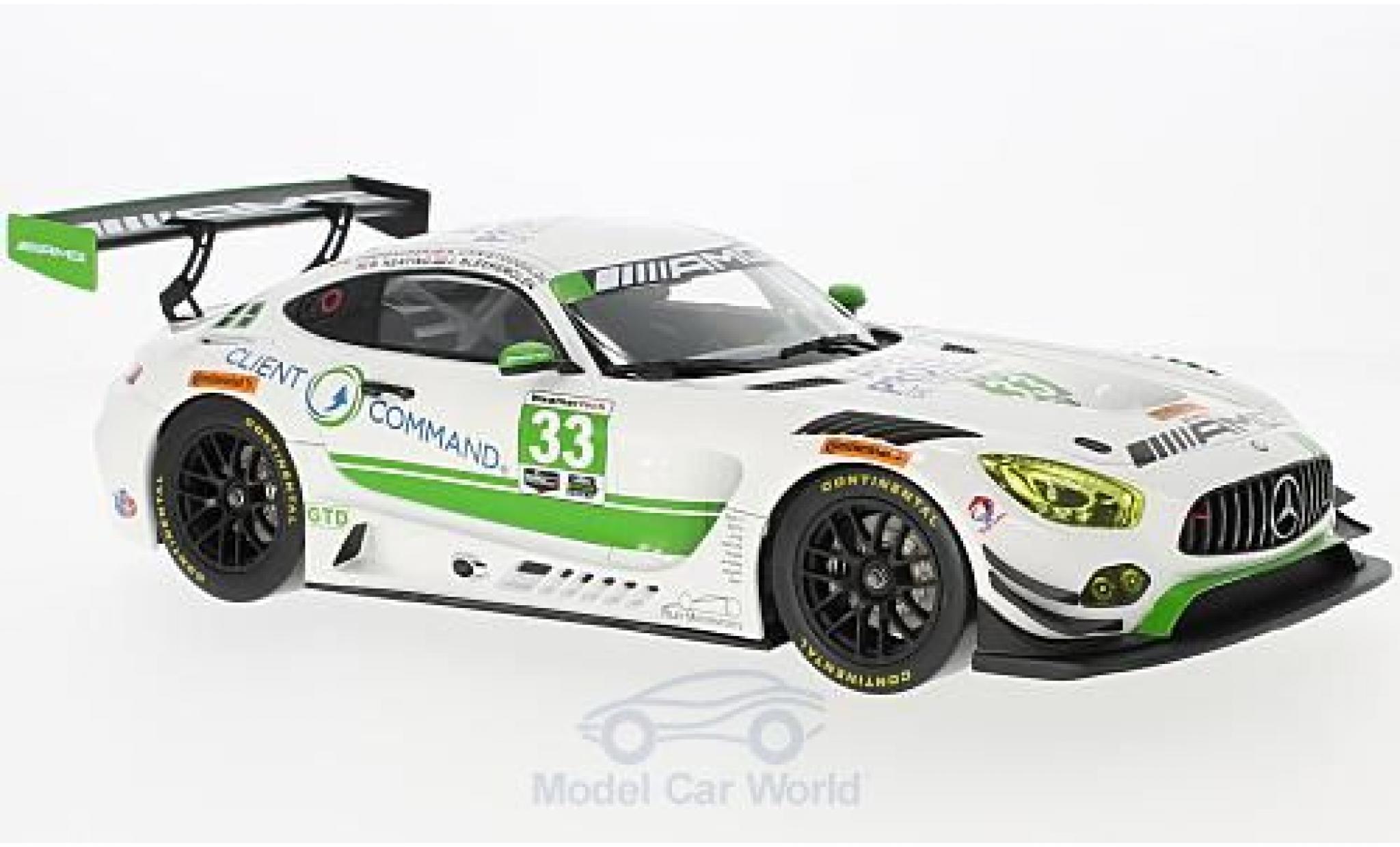 Mercedes AMG GT 1/18 Norev 3 No.33 Team Riley 24h Daytona 2017 M.Farnbacher/B.Keating/A.Christodoulou/J.Bleekemolen modellino in miniatura