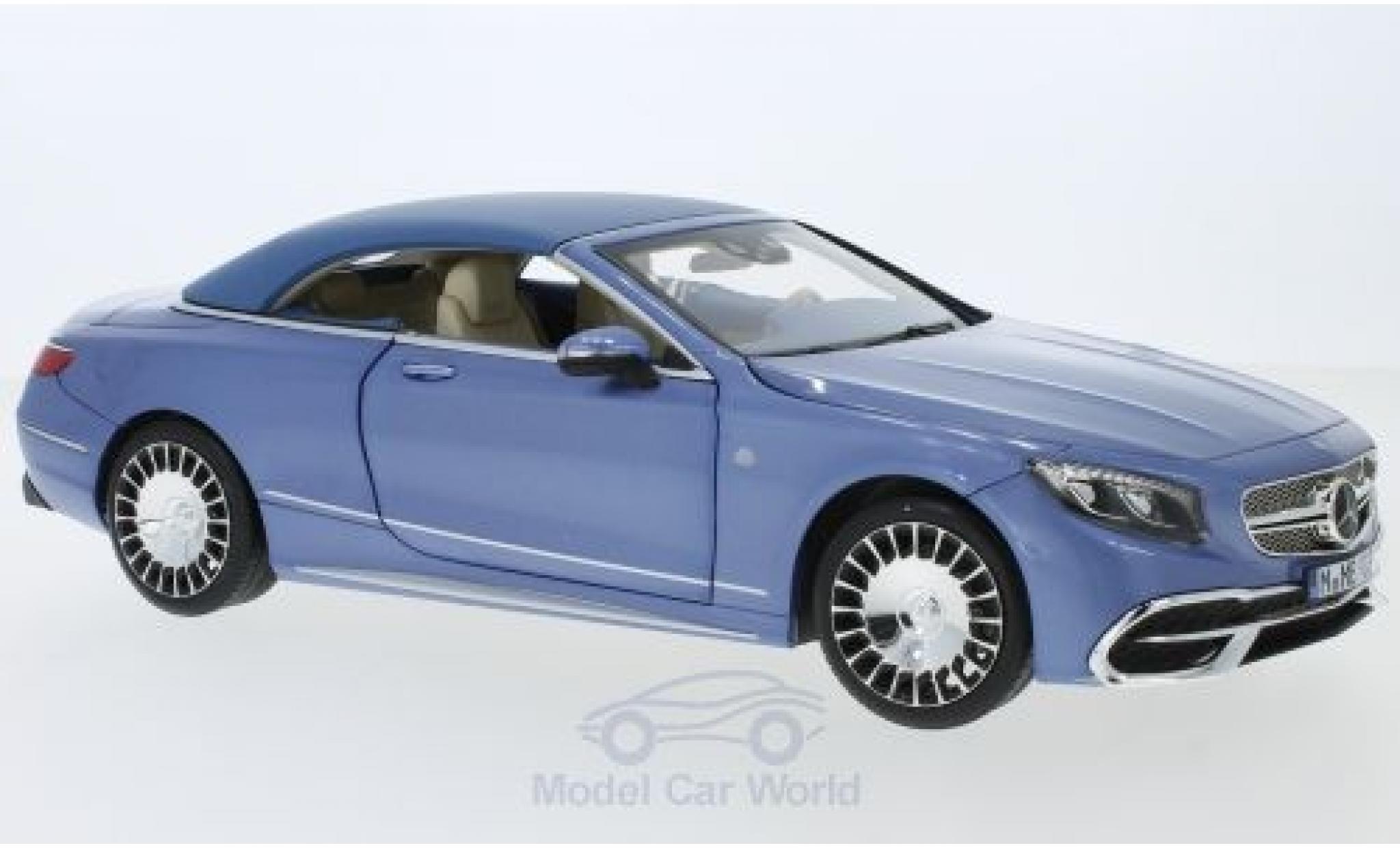Mercedes Classe S 1/18 Norev Maybach S650 Cabriolet metallico blu 2018 SoftTop liegt ein modellino in miniatura