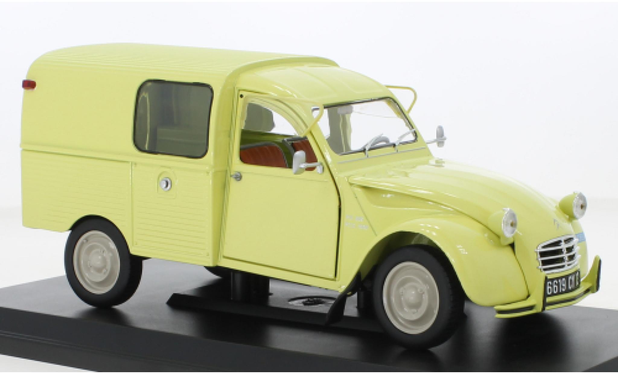 Citroen 2CV 1/18 Norev Fourgonnette AK 350 giallo 1966 modellino in miniatura