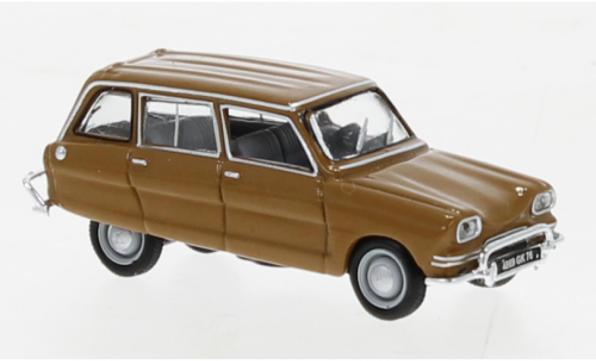 Citroen Ami 6 1/87 Norev Break marroneee 1969 modellino in miniatura