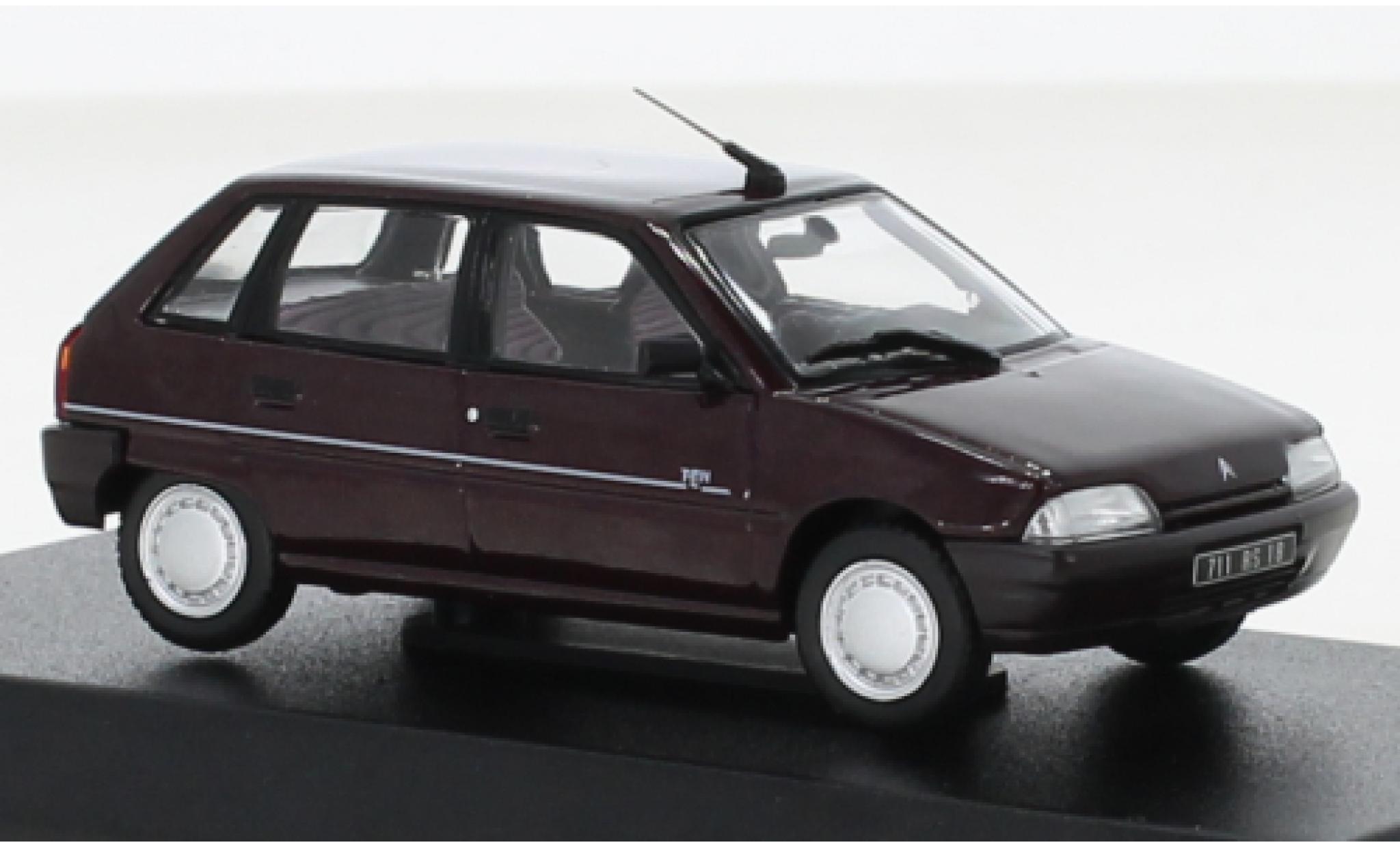 Citroen AX 1/43 Norev TEN metallise rosso 1992 modellino in miniatura