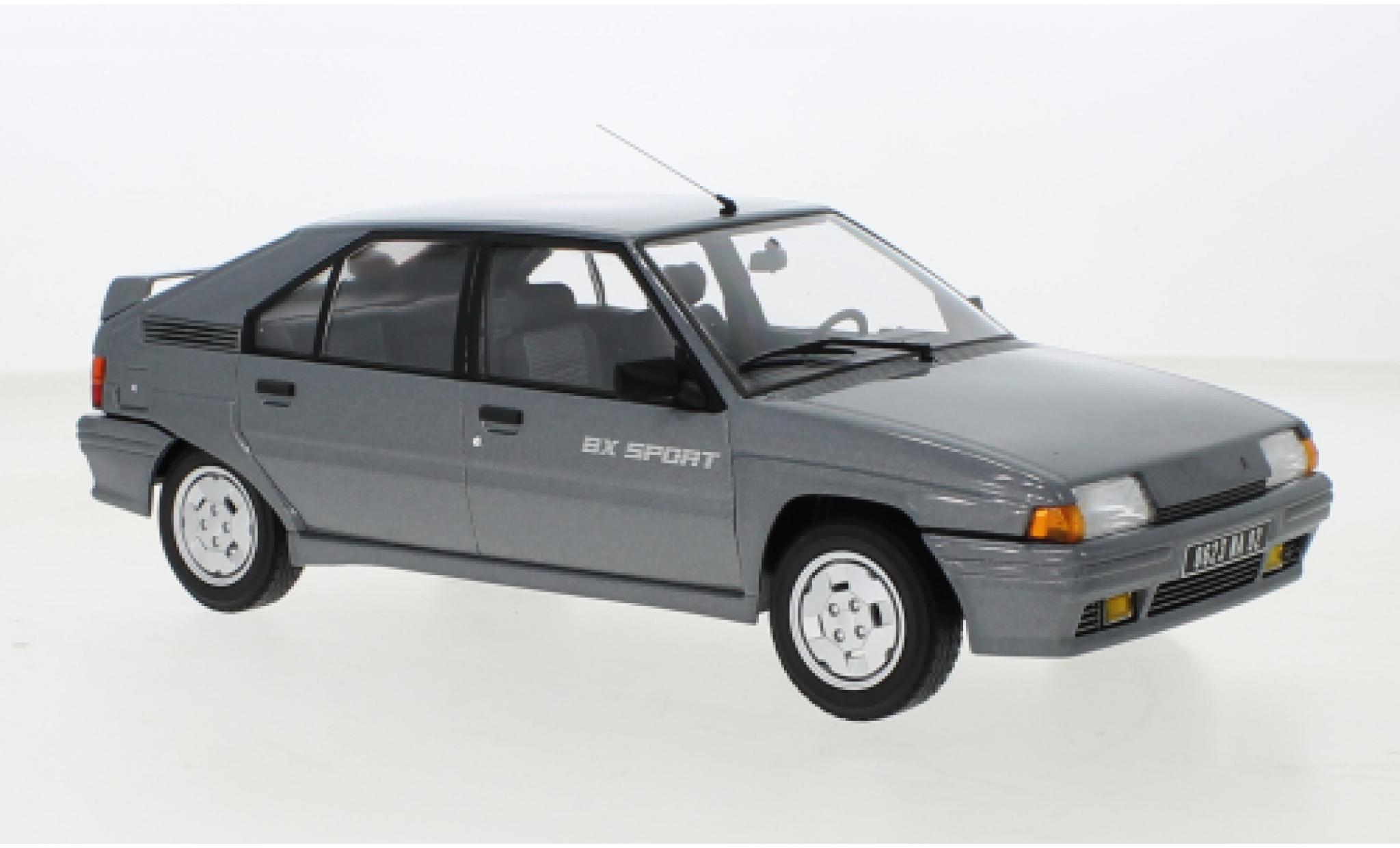 Citroen BX 1/18 Norev Sport metallise grigio 1985 modellino in miniatura