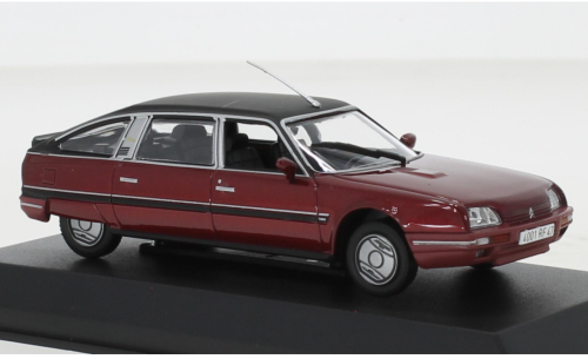 Citroen CX 1/43 Norev Turbo 2 Prestige metallise rosso foncé/nero 1986 modellino in miniatura