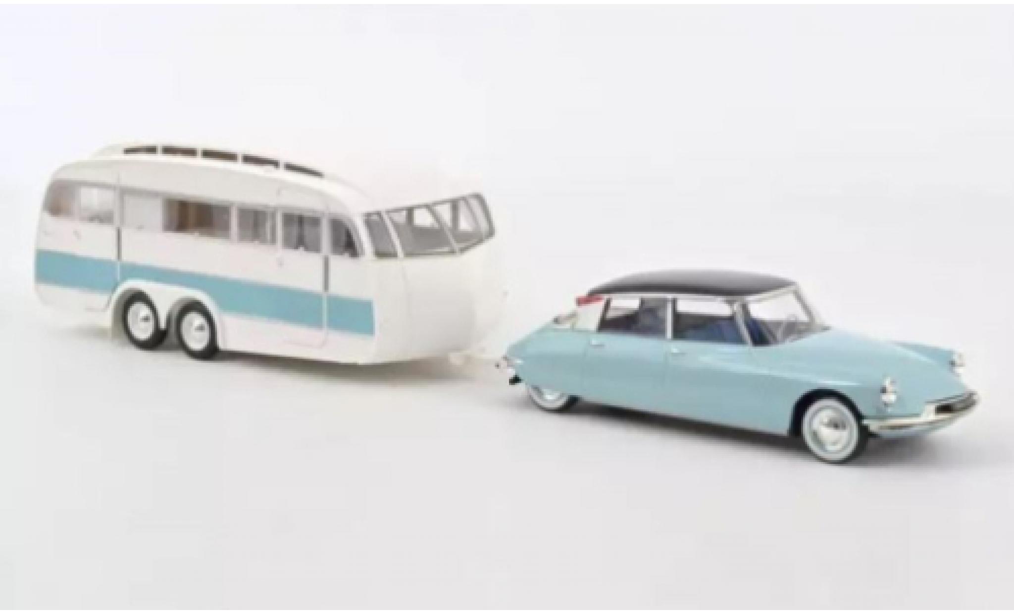 Citroen DS 1/18 Norev 19 blu clair/lila 1959 modellino in miniatura