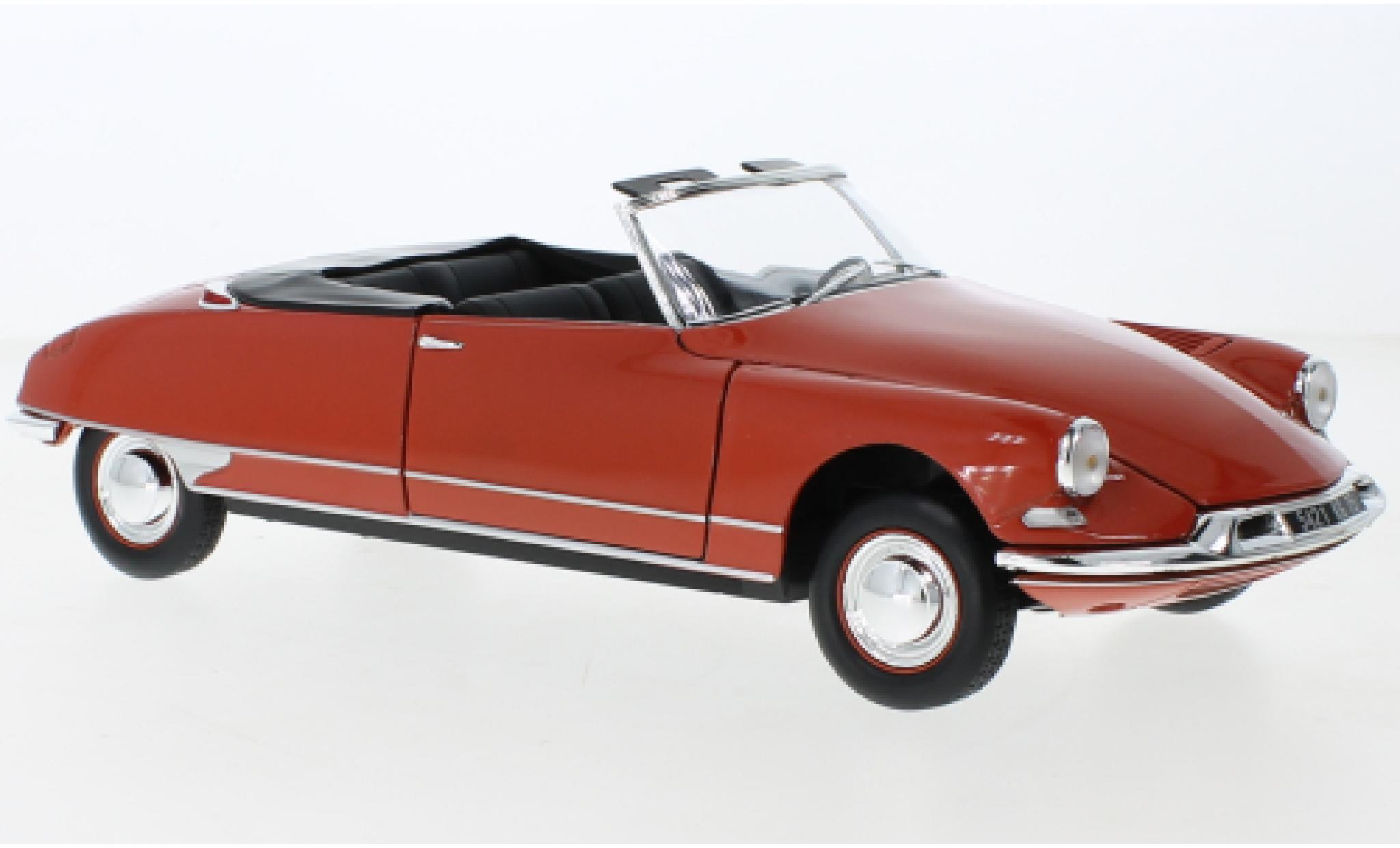 Citroen DS 1/18 Norev 19 cabriolet rosso 1961 modellino in miniatura