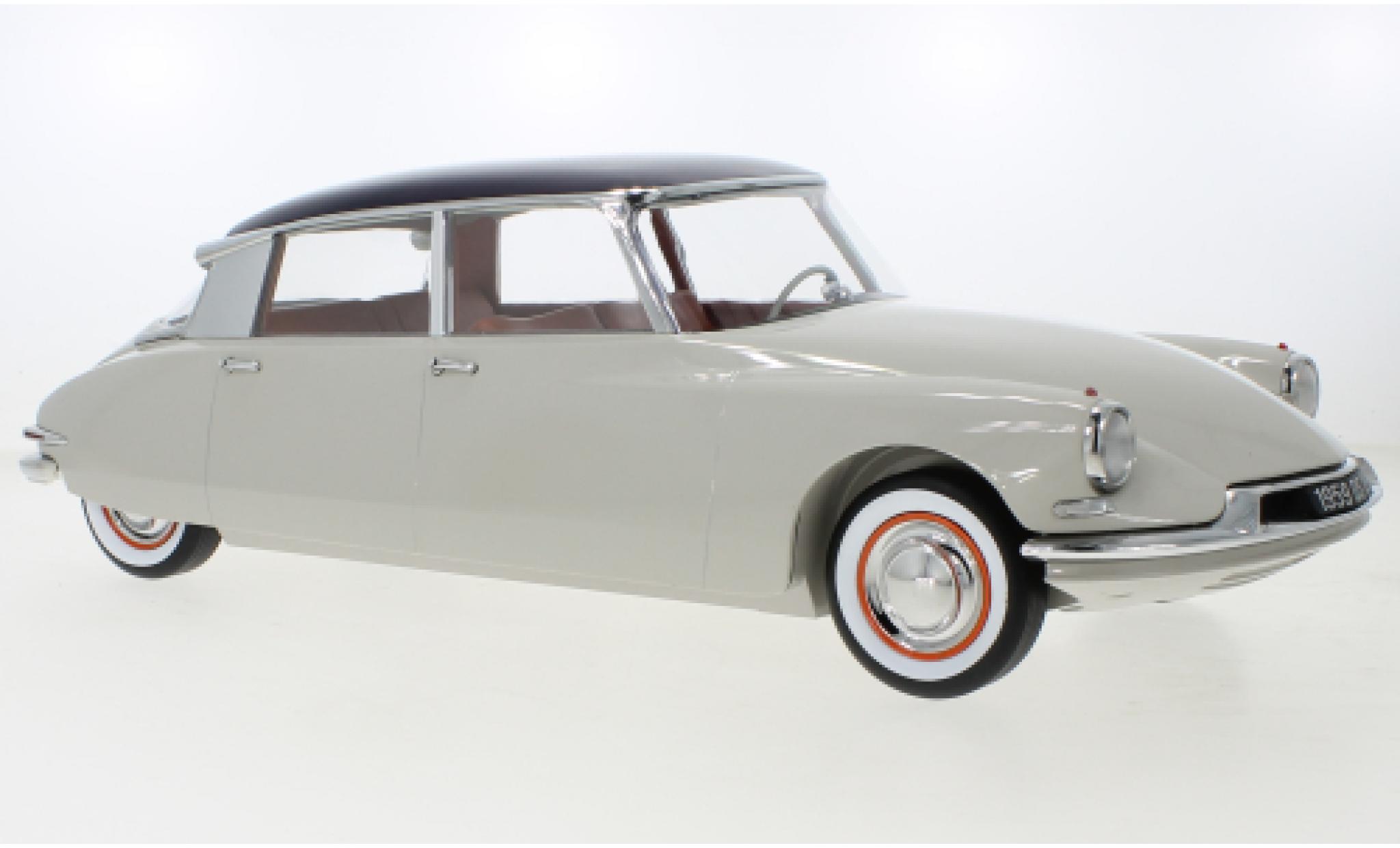 Citroen DS 1/12 Norev 19 metallise beige/rosso 1959 modellino in miniatura