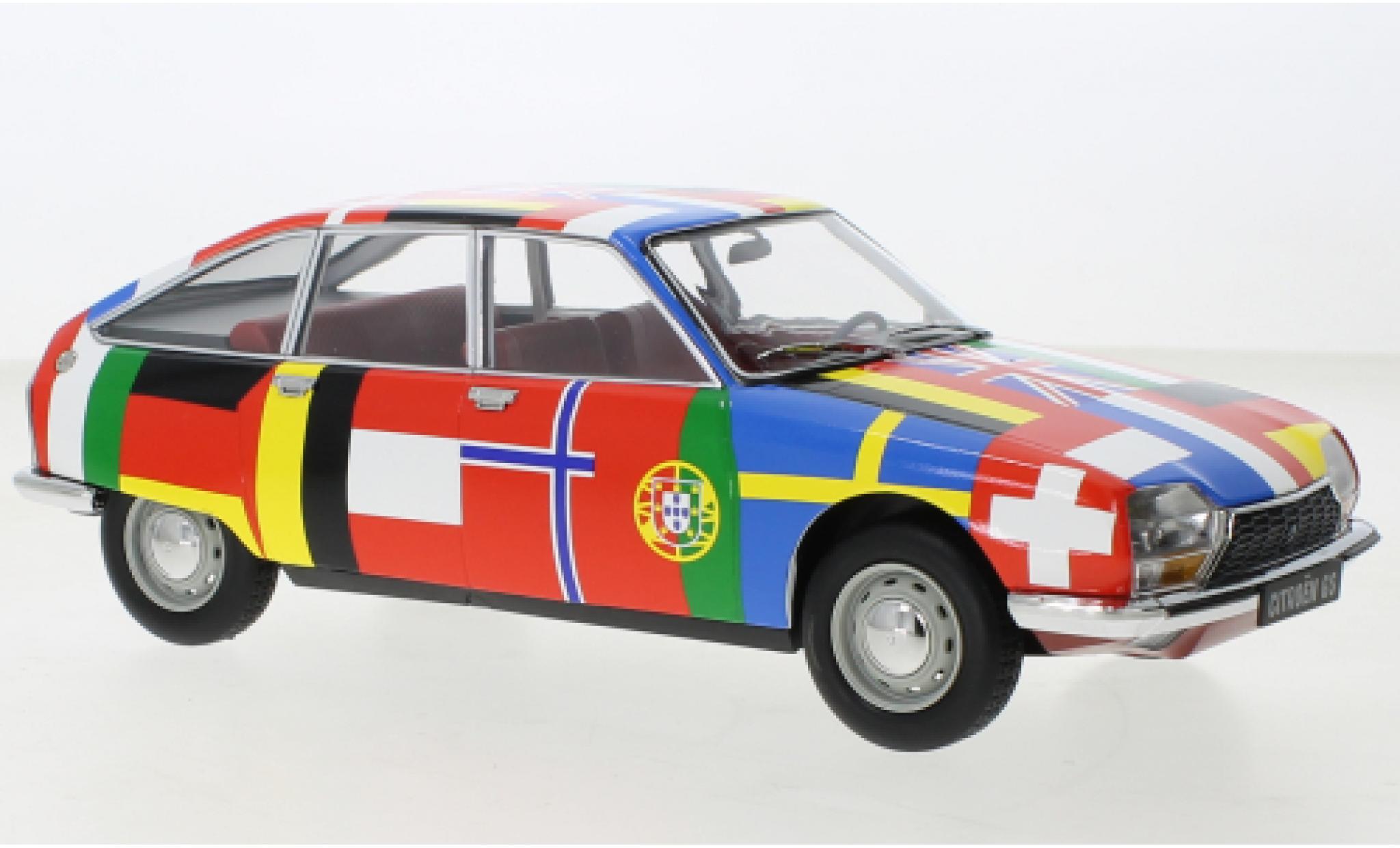 Citroen GS 1/18 Norev Flags Dekor 1972 modellino in miniatura