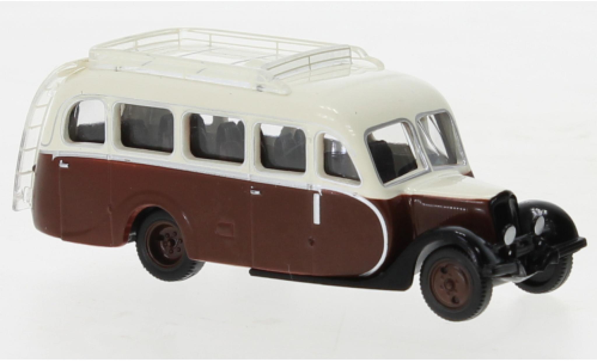 Citroen U23 1/87 Norev Autocar marroneee/beige 1947 modellino in miniatura